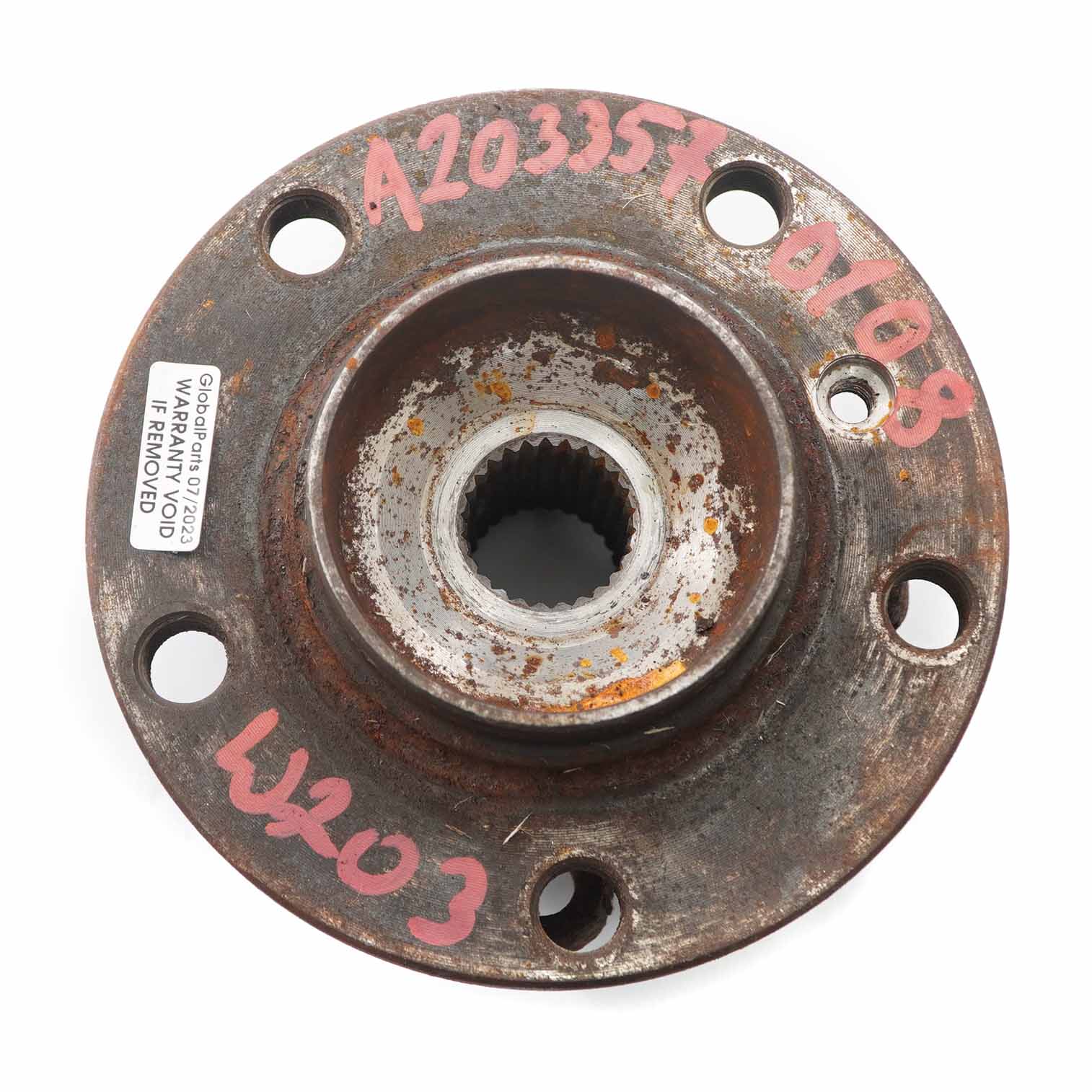 Drive Flange Hub Mercedes W203 W209 Rear Axle Wheel Hub Bearing A2033570108