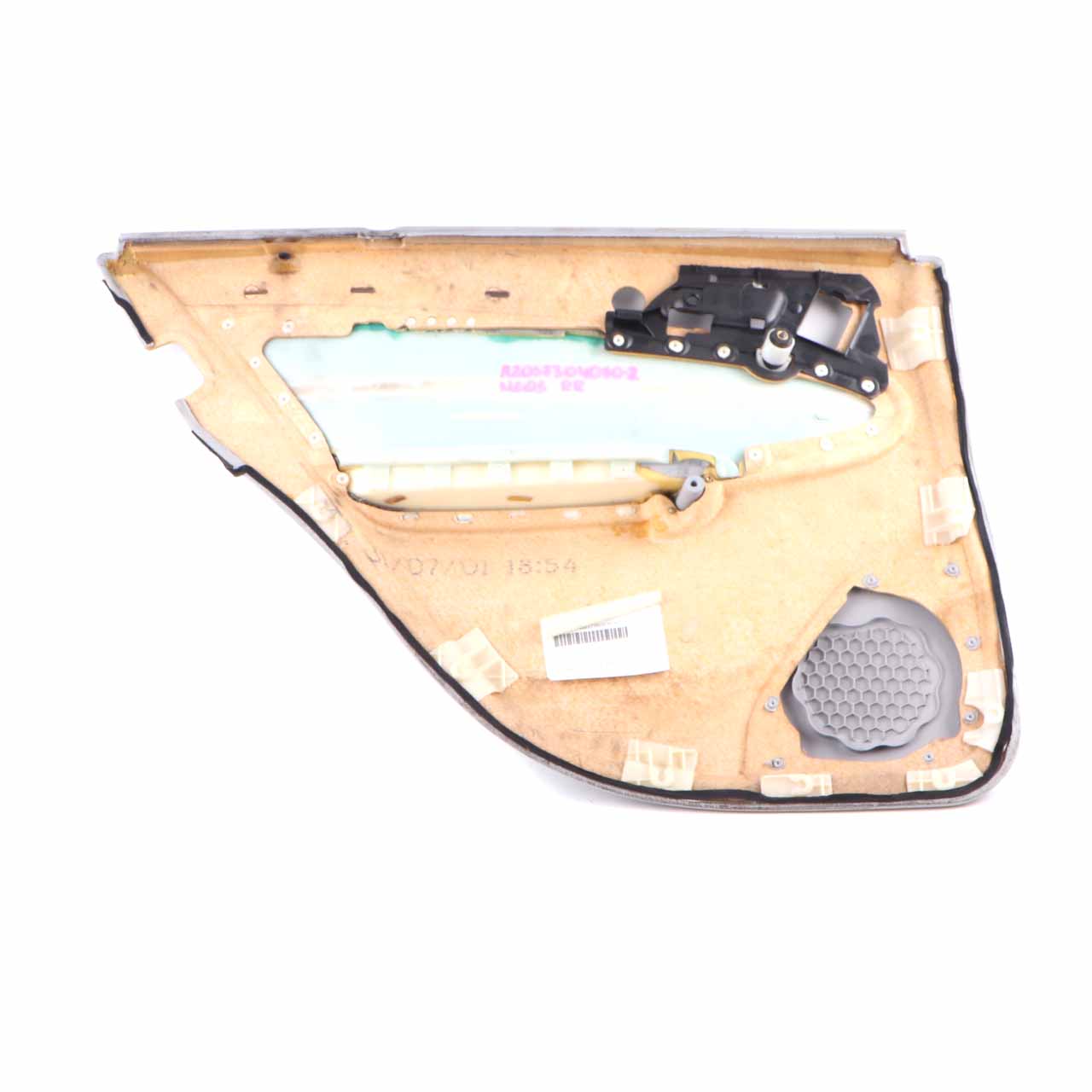 Mercedes W203 Door Card Rear Right O/S Trim Panel Cover Lining Cloth Grey