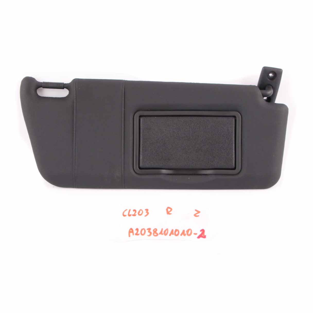 Sun Visor Mercedes CL203 Coupe Cover Right O/S Trim Panel Black A2038101010