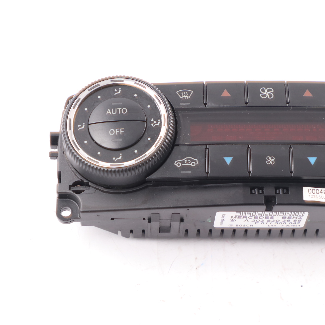 Climate Control Panel Mercedes W203 CLK C209 Heater Switch A/C Unit A2038303685