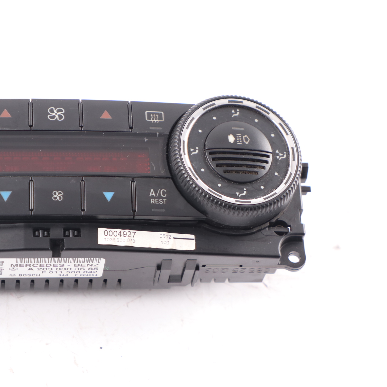 Climate Control Panel Mercedes W203 CLK C209 Heater Switch A/C Unit A2038303685