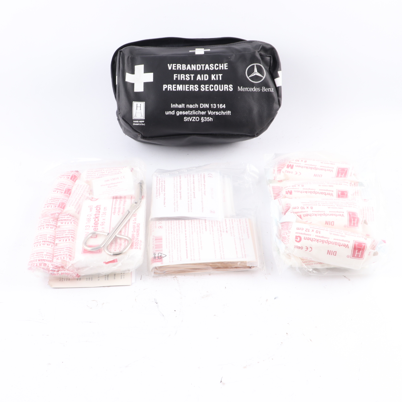 Mercedes Universal First Aid Emergency Medical Kit Black Pouch A2038600150