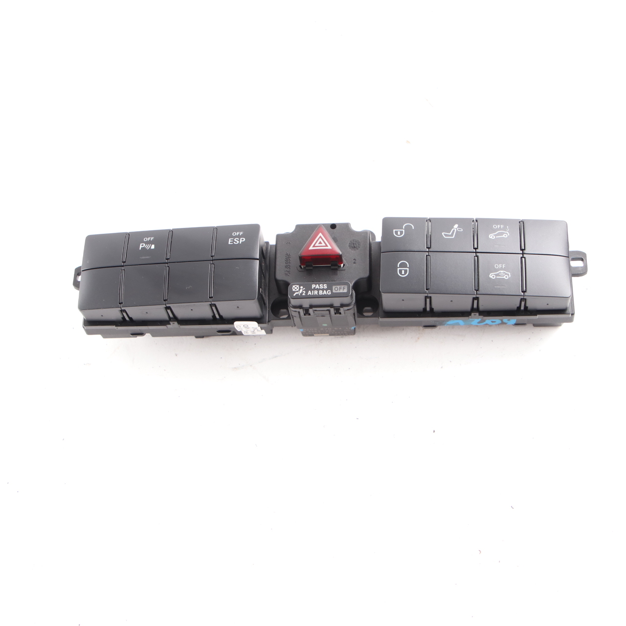 Mercedes W209 Dashboard Panel Hazard Warning Locking PDC ESP Switch A2038706410