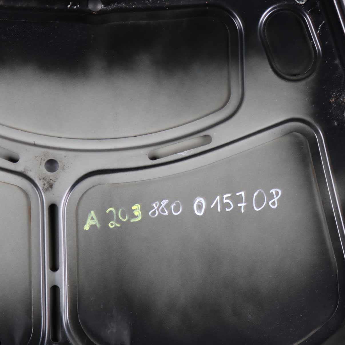 Mercedes W203 Hood Bonnet Trim Panel Covering Obsidian Black Metallic - 197