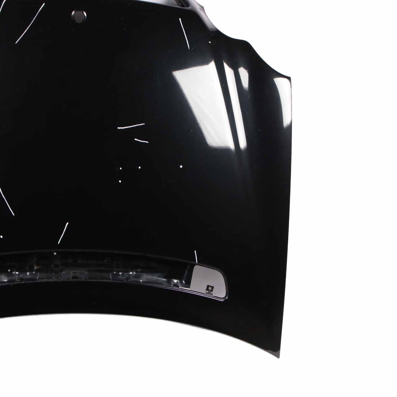 Mercedes W203 Hood Bonnet Trim Panel Covering Obsidian Black Metallic - 197