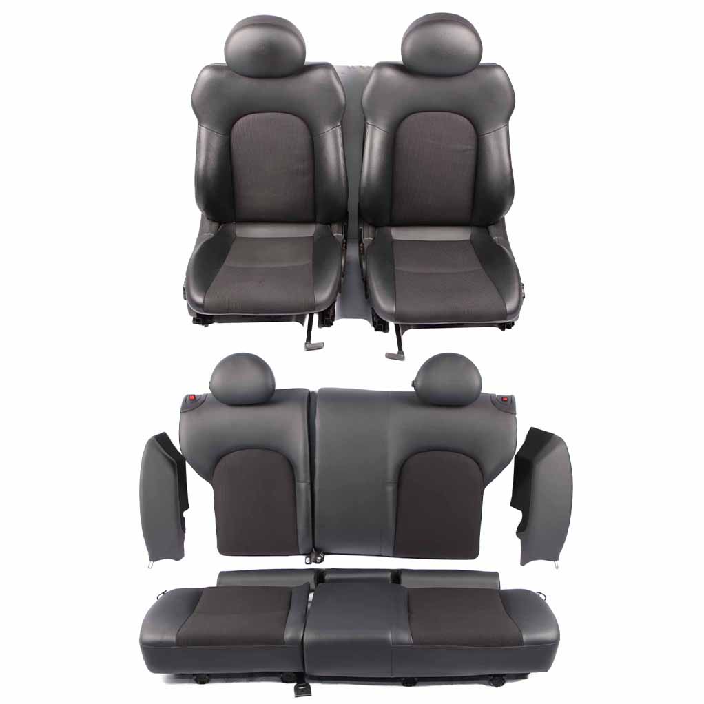 Seats Mercedes CL203 Coupe Fabric Leather ARTICO Black Interior Front Rear Seat