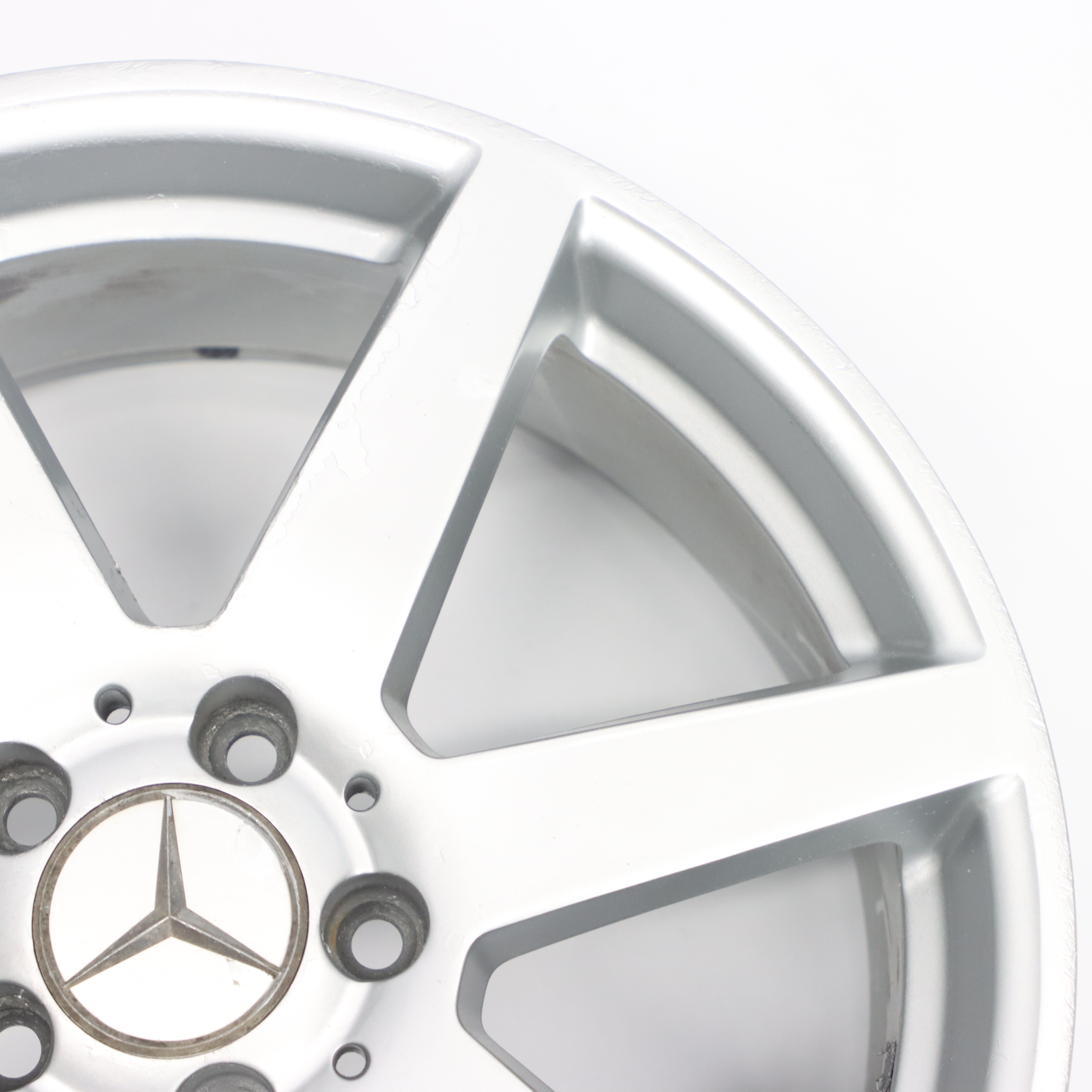 Mercedes W204 7-Spoke Front Silver AMG Alloy Wheel Rim 18" 8J ET:50 A2044019802