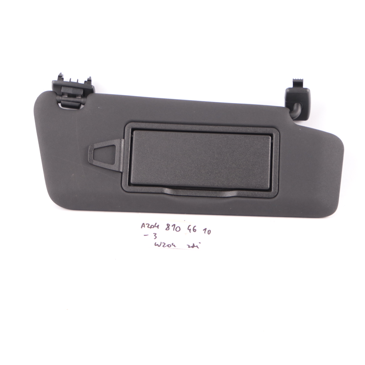 Mercedes W204 Right O/S Sun Visor Cover Trim Panel Black A2048104610