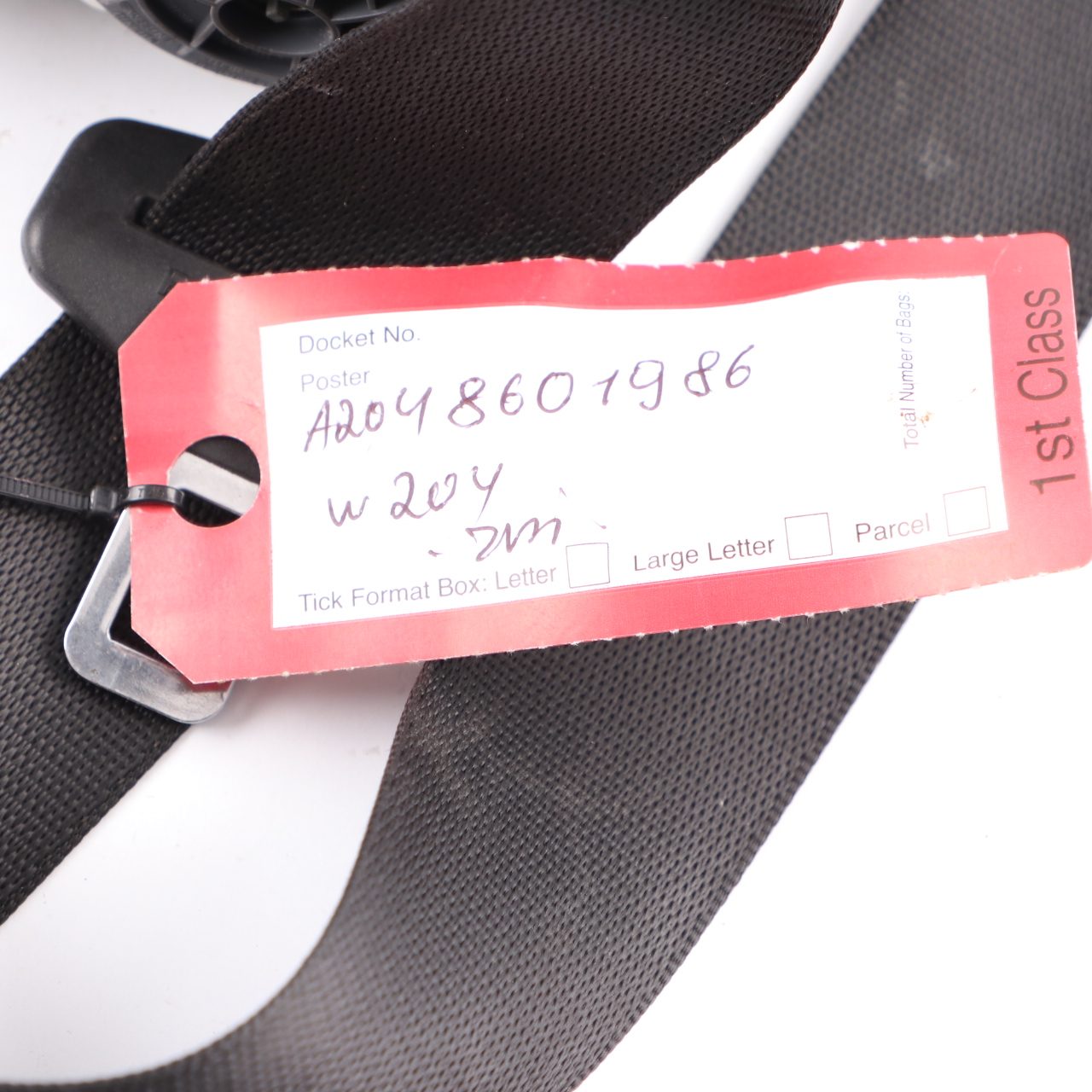 Mercedes W204 S204 Seat Belt  Front Left Safety Belt Black A2048601986