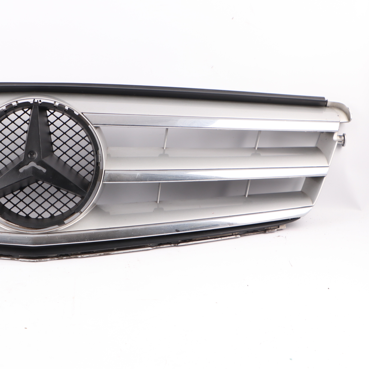 Mercedes W204 Hood Bonnet Grille Front Radiator Beam Trim Panel Silver Chrome