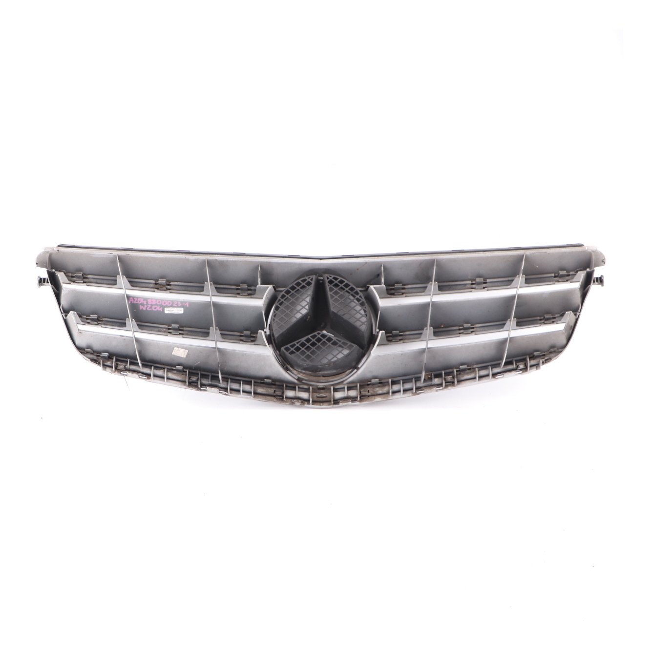 Mercedes W204 Hood Bonnet Grille Front Radiator Beam Trim Panel Silver Chrome