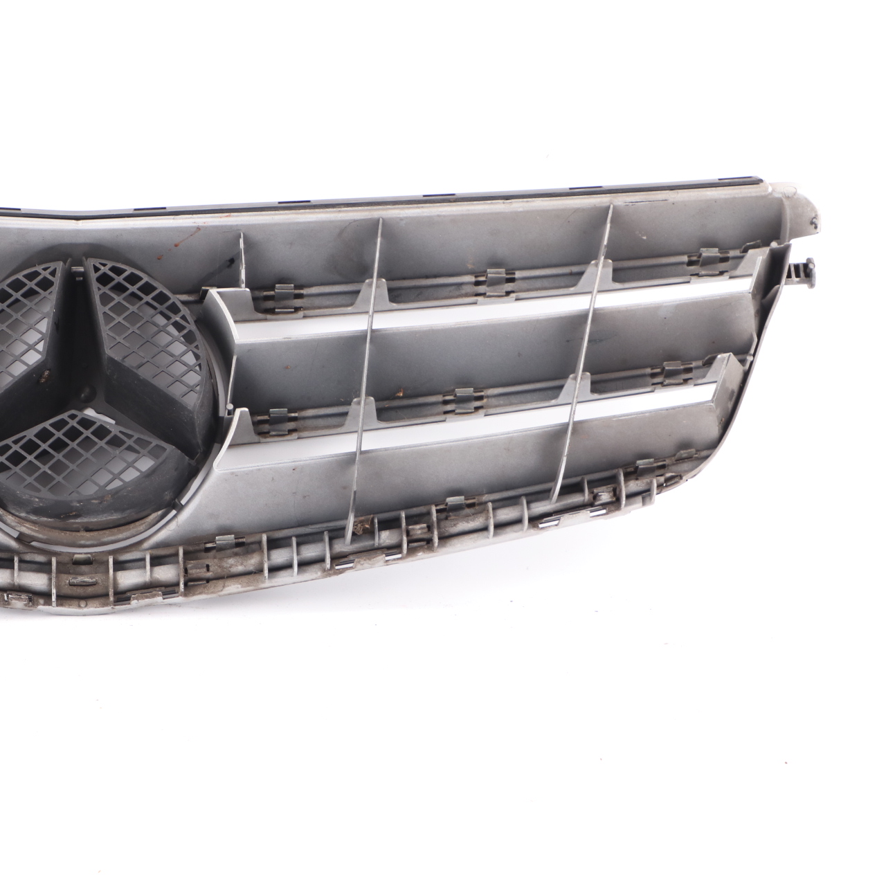 Mercedes W204 Hood Bonnet Grille Front Radiator Beam Trim Panel Silver Chrome