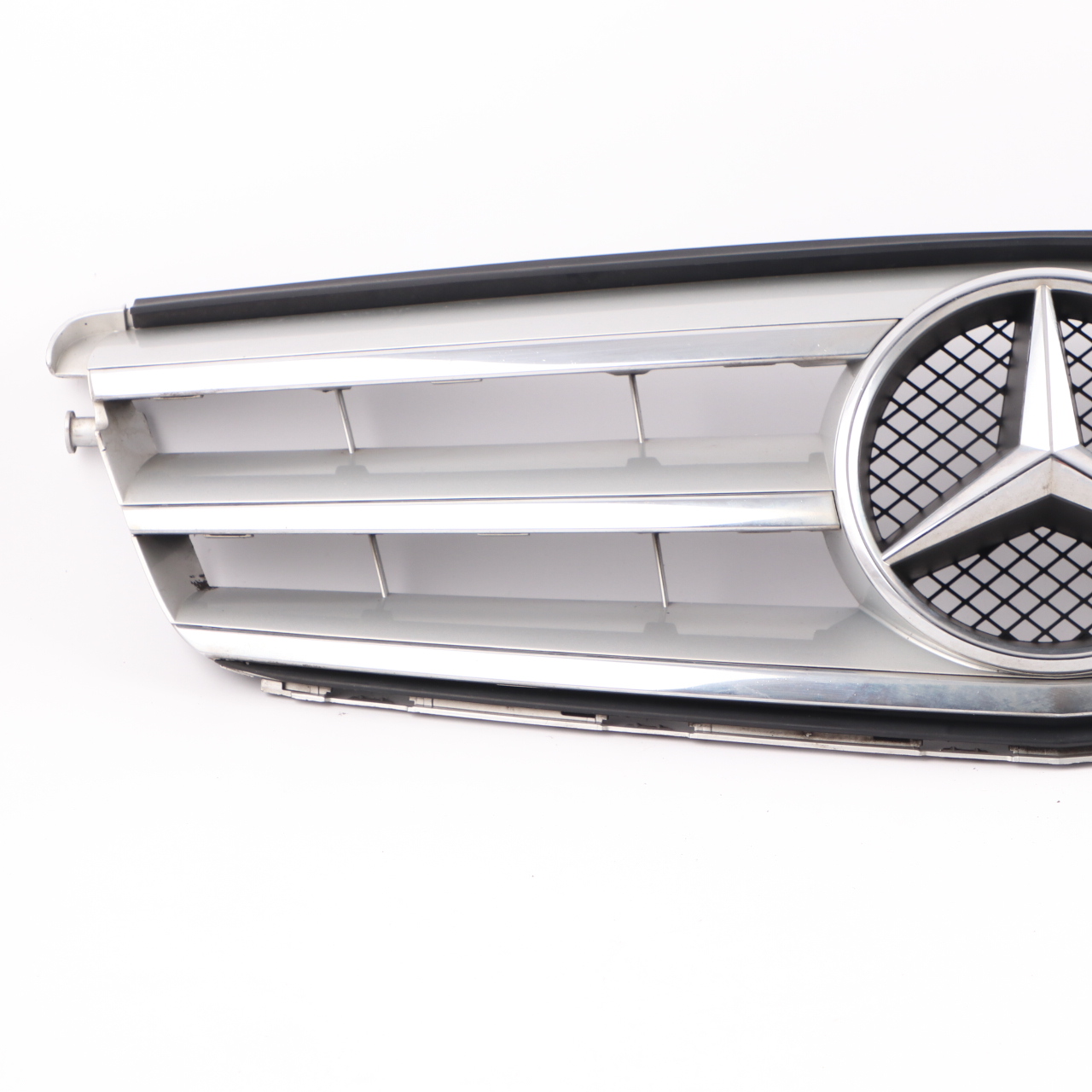 Mercedes W204 Hood Bonnet Grille Front Radiator Beam Trim Panel Silver Chrome