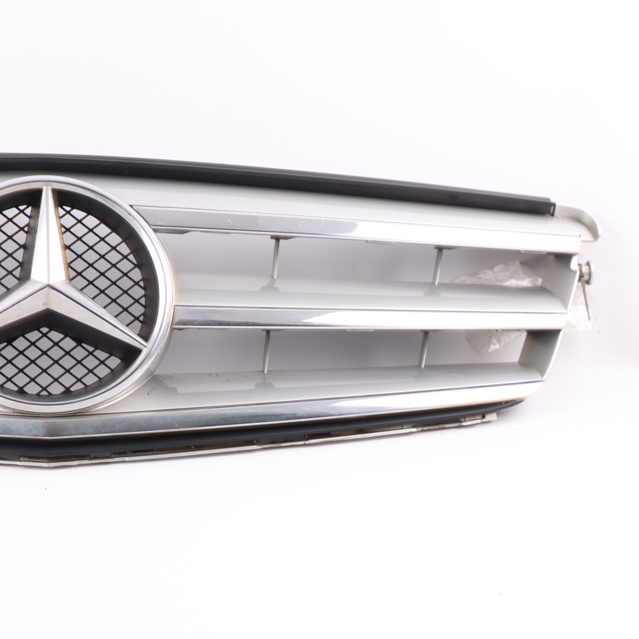 Mercedes W204 Hood Bonnet Grille Front Radiator Beam Trim Panel Silver Chrome