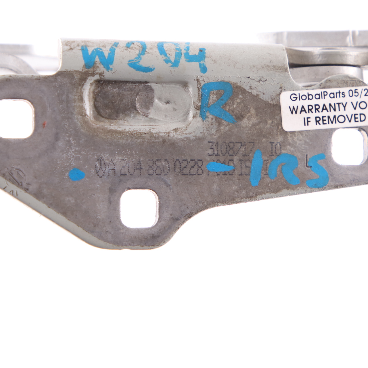 Mercedes W204 Coupe Hood Bonnet Hinge Right O/S Hood Iridium Bright Silver 775