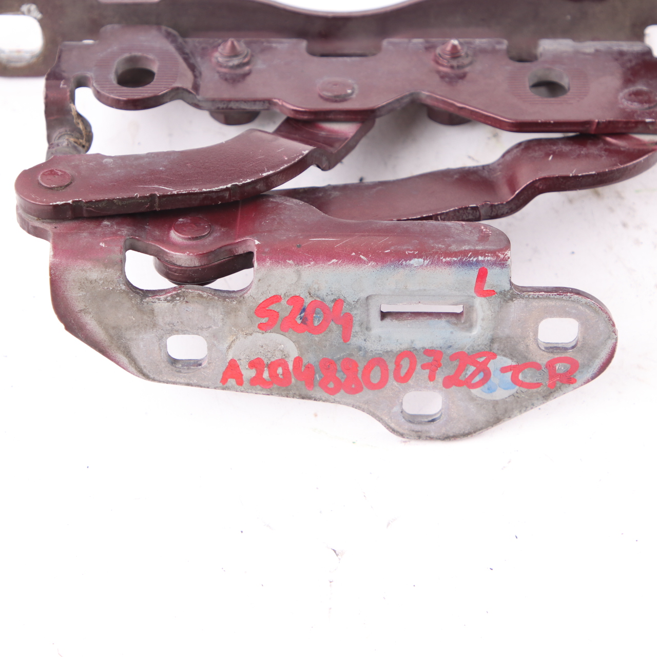 Mercedes W204 Hinge Left N/S Hood Bonnet Front Carneol Red Metallic - 544