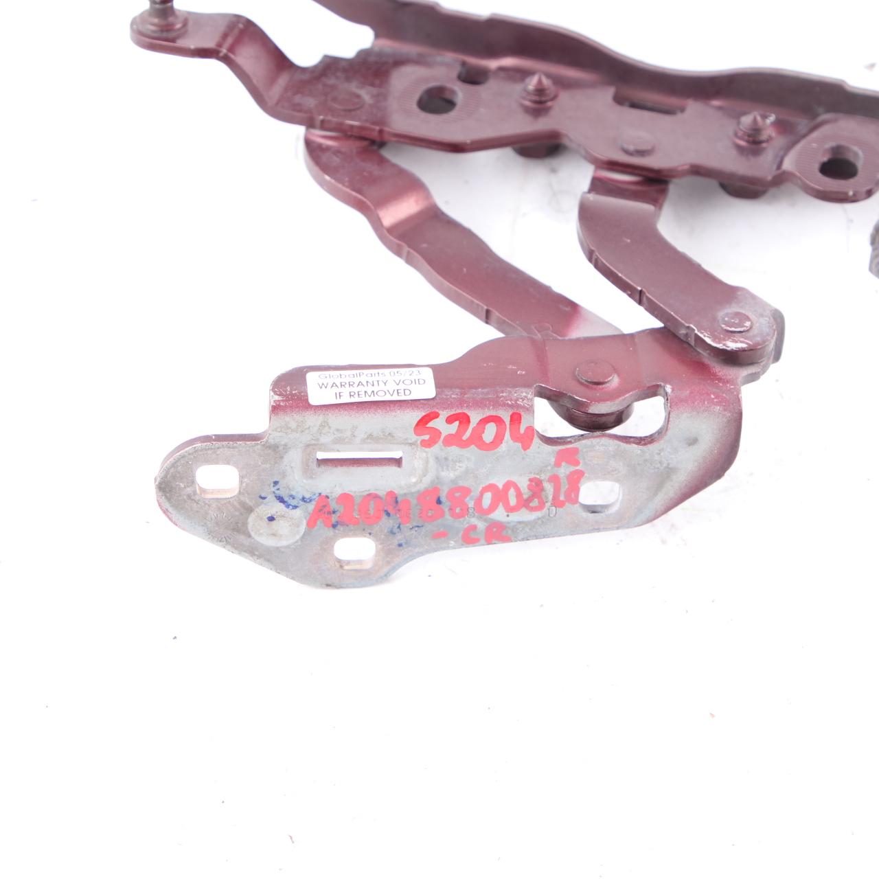 Mercedes W204 Hinge Right O/S Hood Bonnet Front Carneol Red Metallic - 544