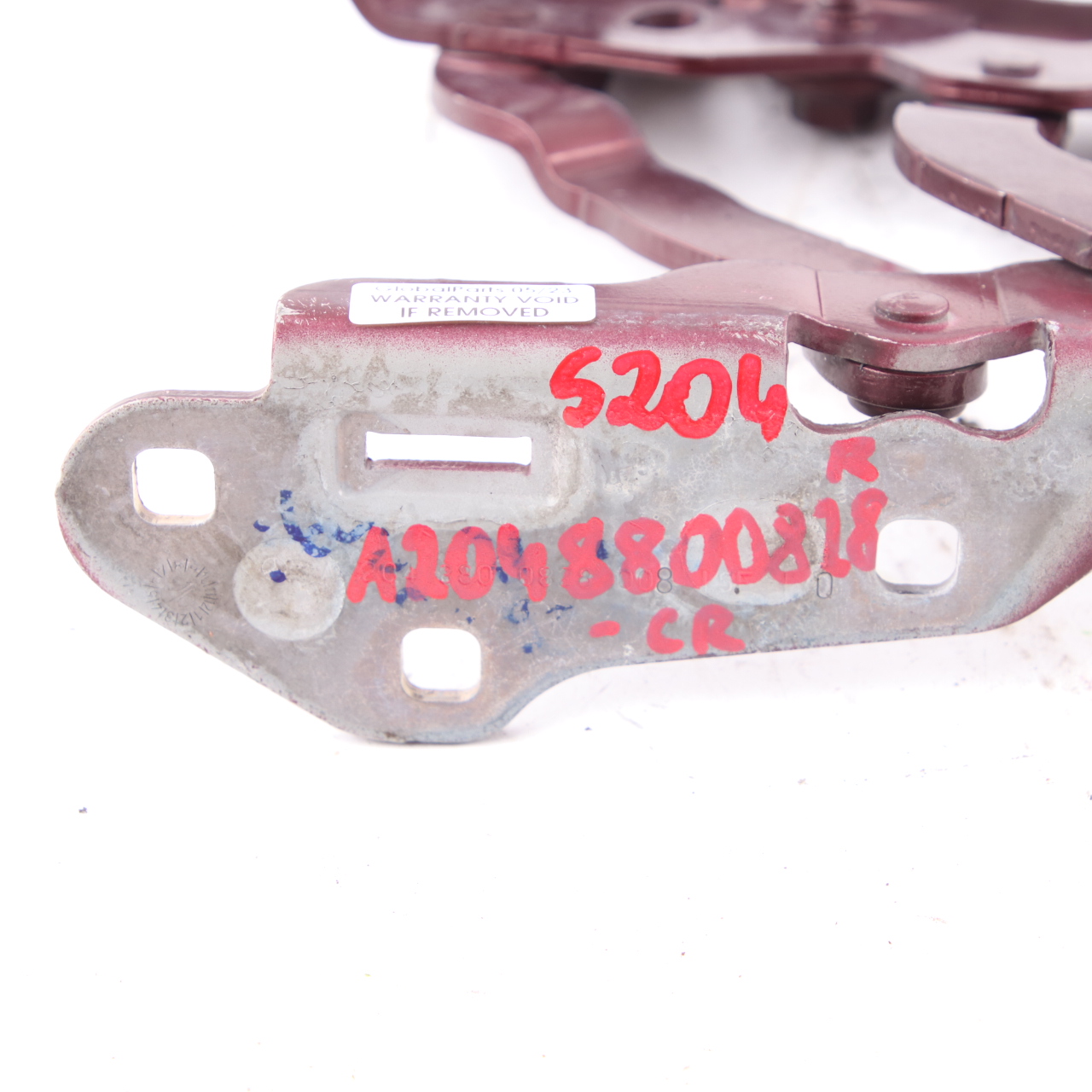 Mercedes W204 Hinge Right O/S Hood Bonnet Front Carneol Red Metallic - 544