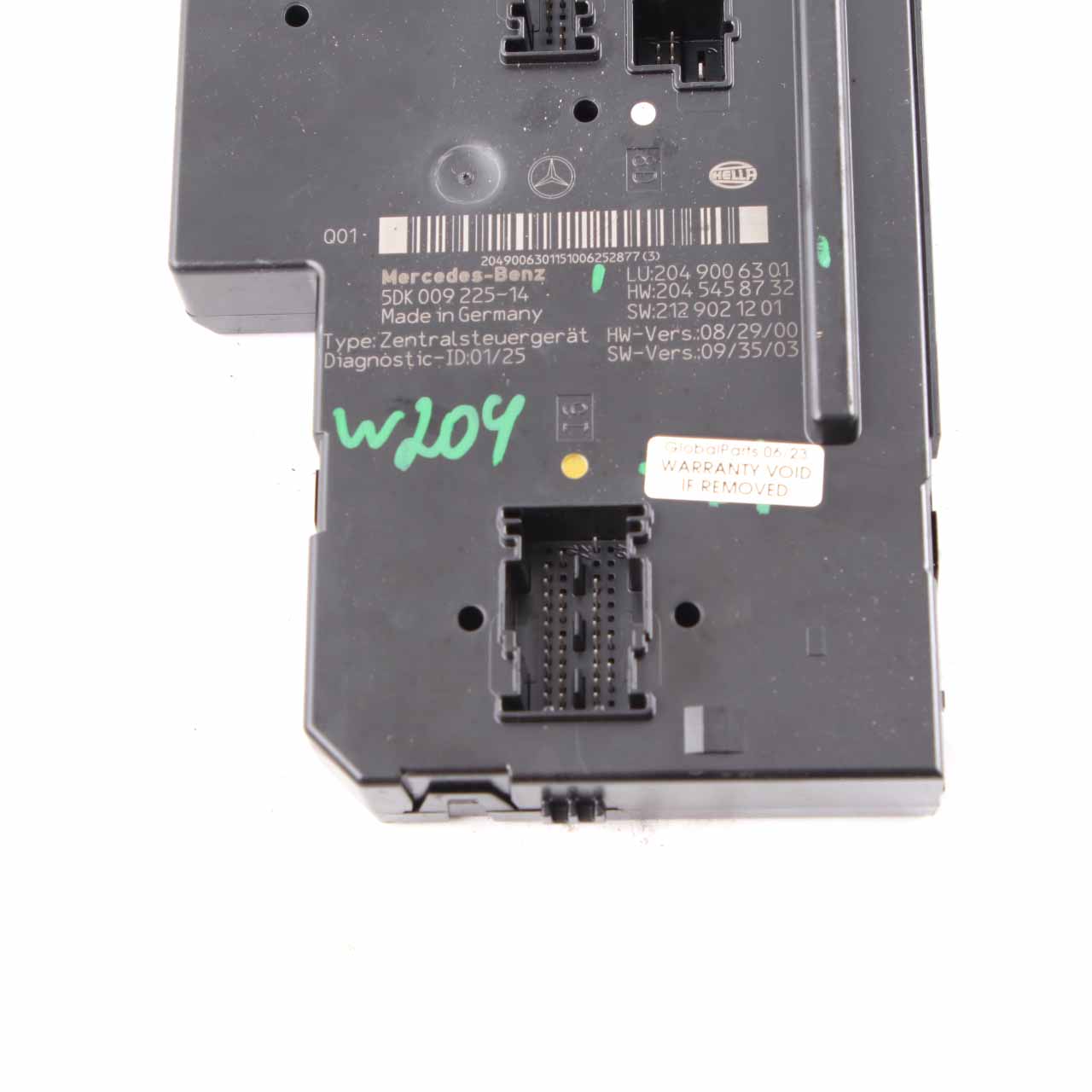 Mercedes W204 Rear SAM Module Fuse Box Control Unit A2049006301