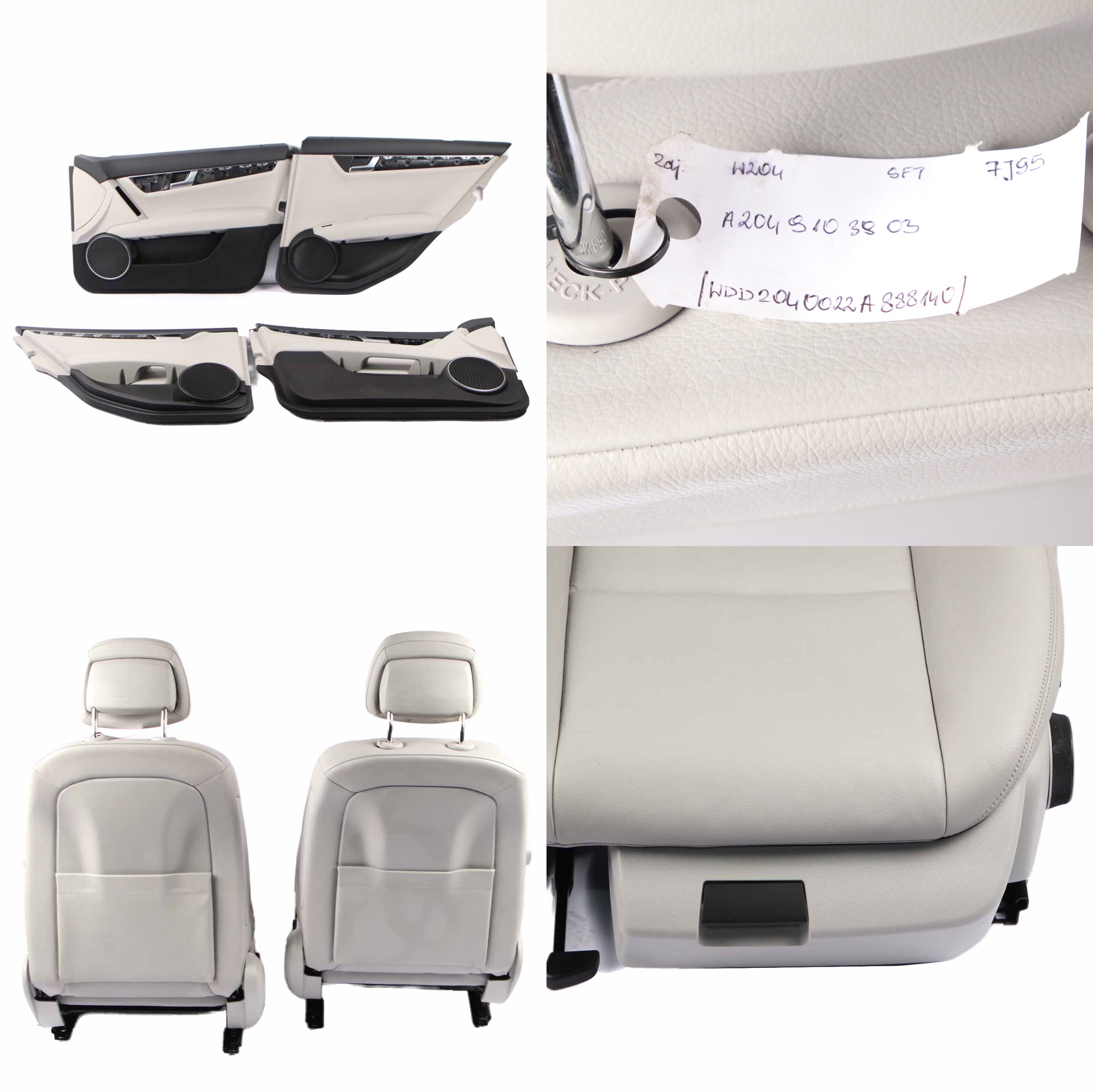 Seats Mercedes W204 Saloon Sport Grey Leather Interior Seat With Door Cards