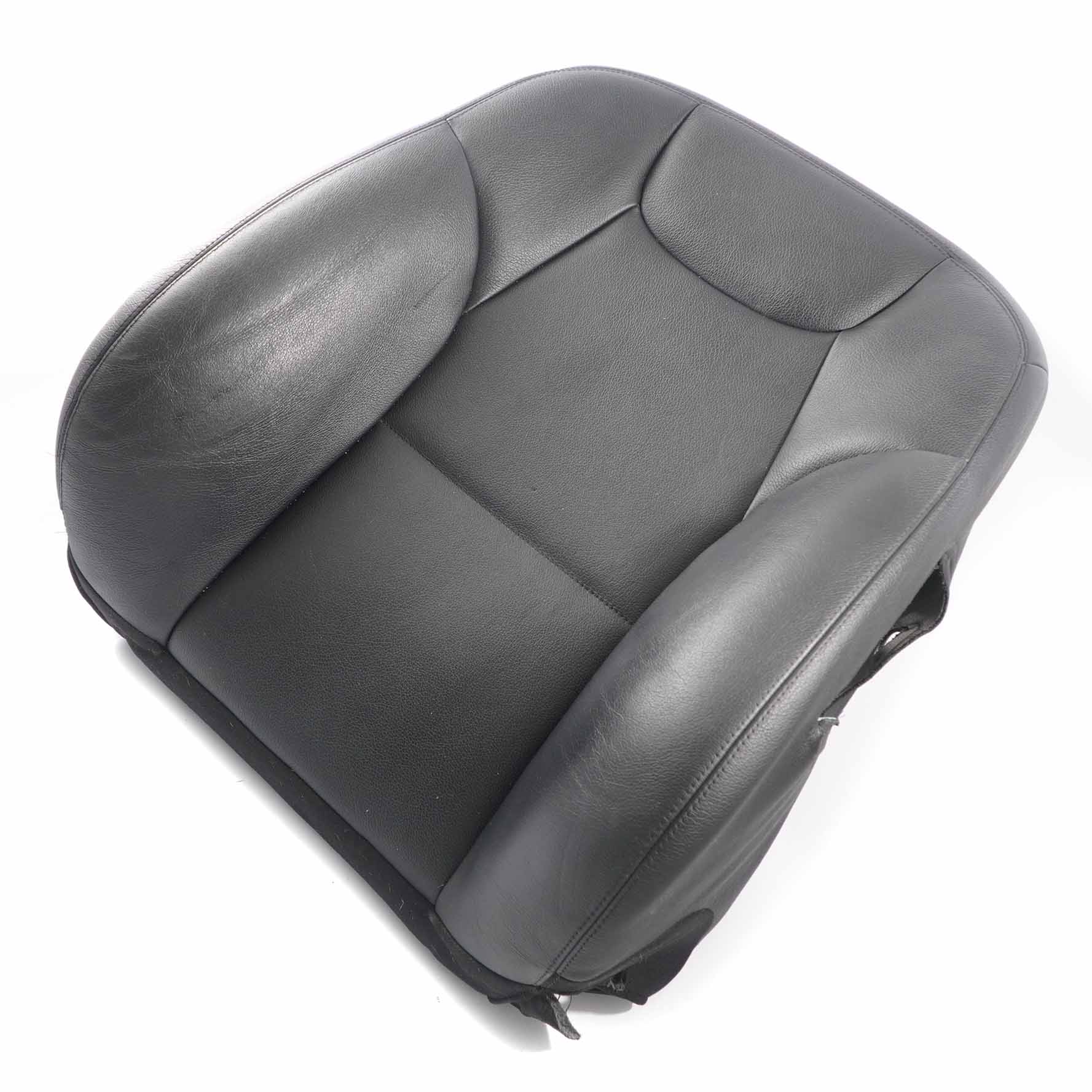 Mercedes W204 Front Seat Backrest Left Sport Seat N/S Heated Cover Black Leather