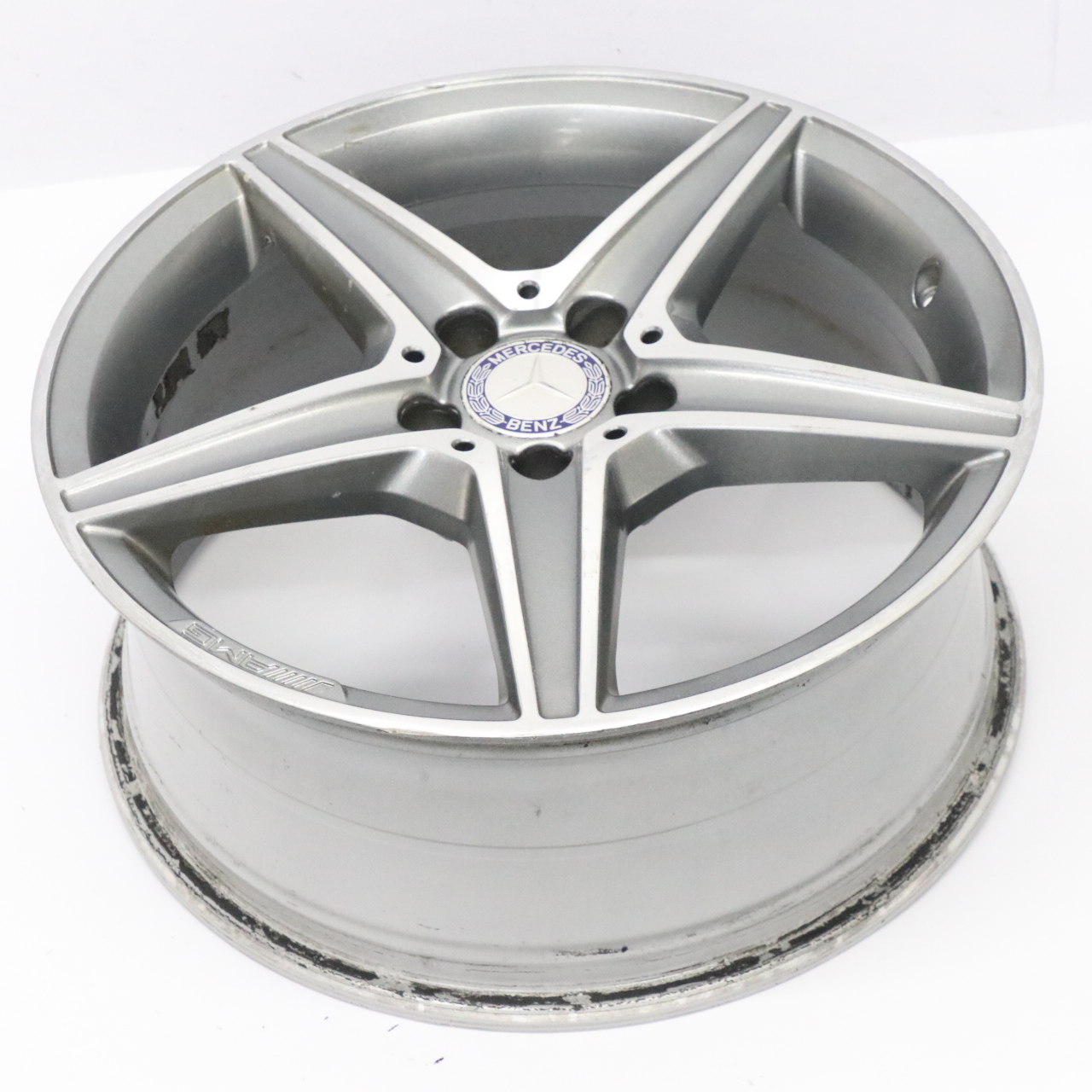 Mercedes W205 Himalaya Grey AMG Alloy Wheel Rim 5 Spoke 18" 7,5J A2054011100