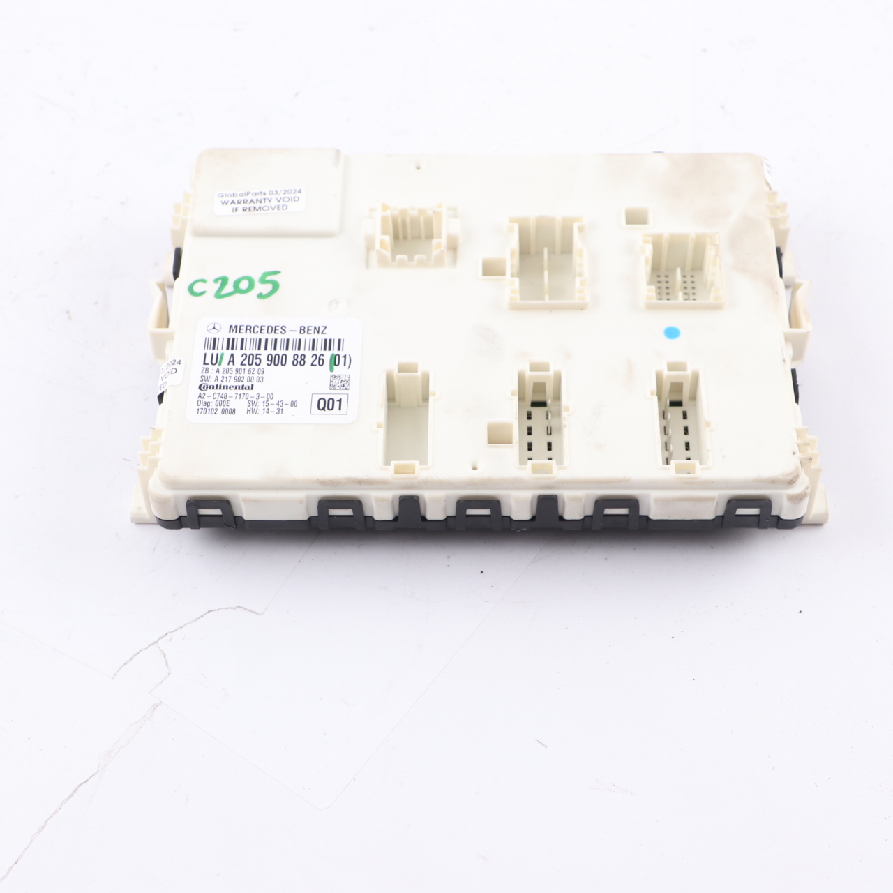 Mercedes C205 SAM Module Rear Comfort Control Unit ECU A2059008826