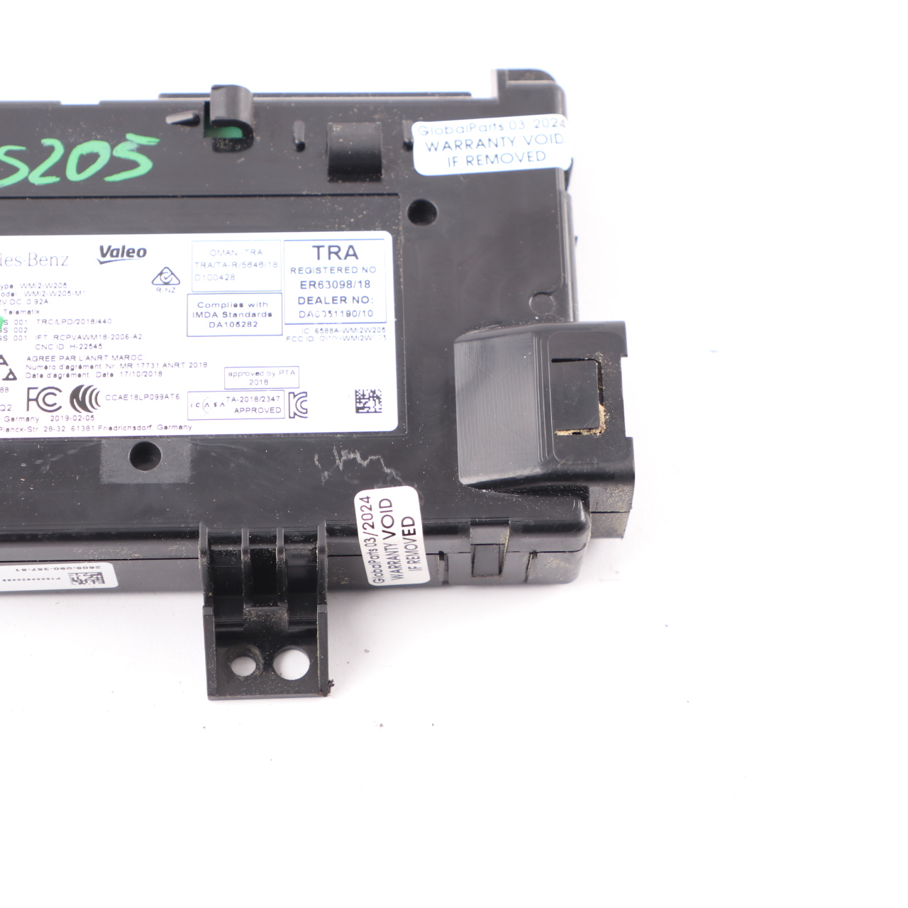 Mercedes W205 Telematics Bluetooth Module Control Unit ECU A2059009643