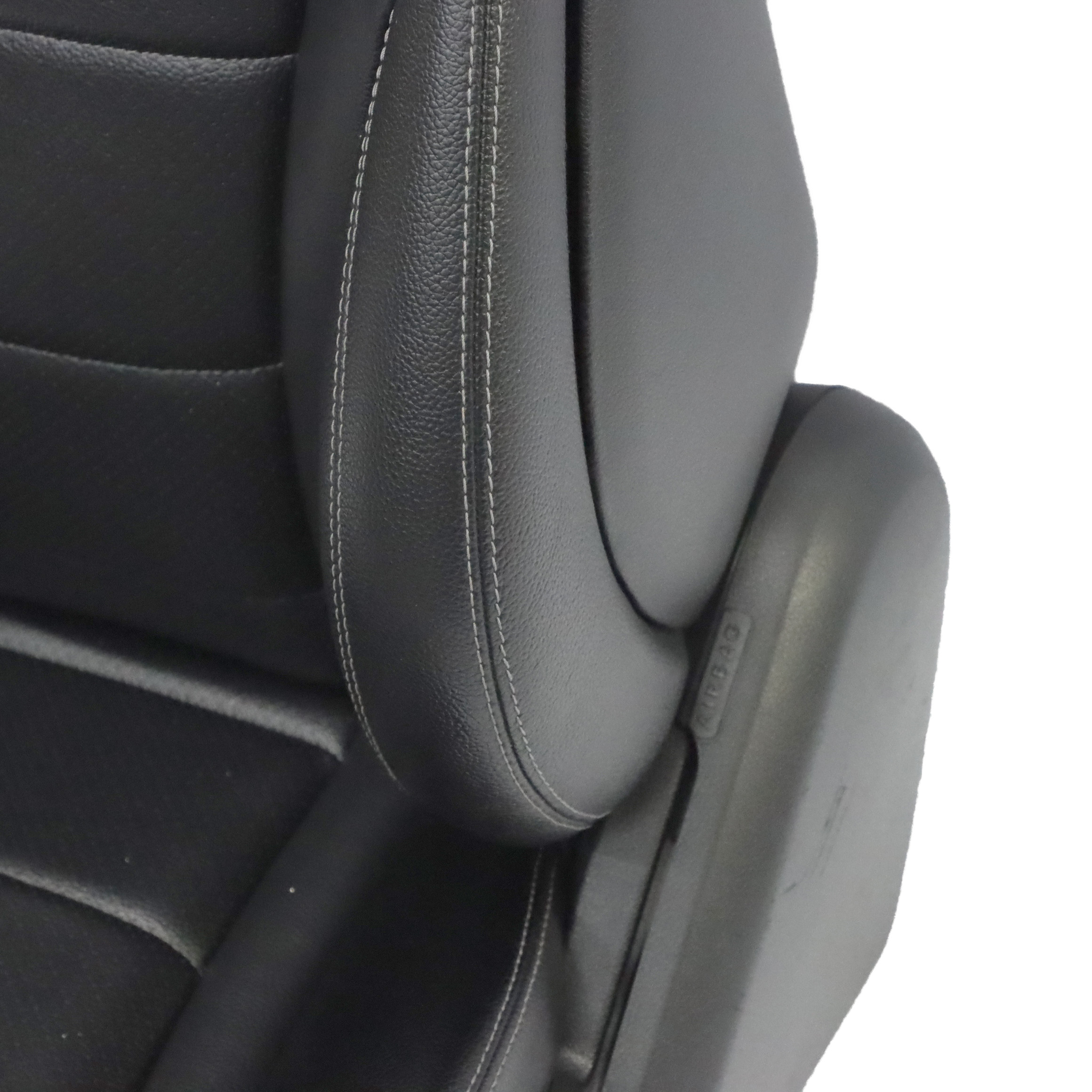 Mercedes W205 S205 Front Left N/S Seat Heated Imiation Leather Black Lumbar