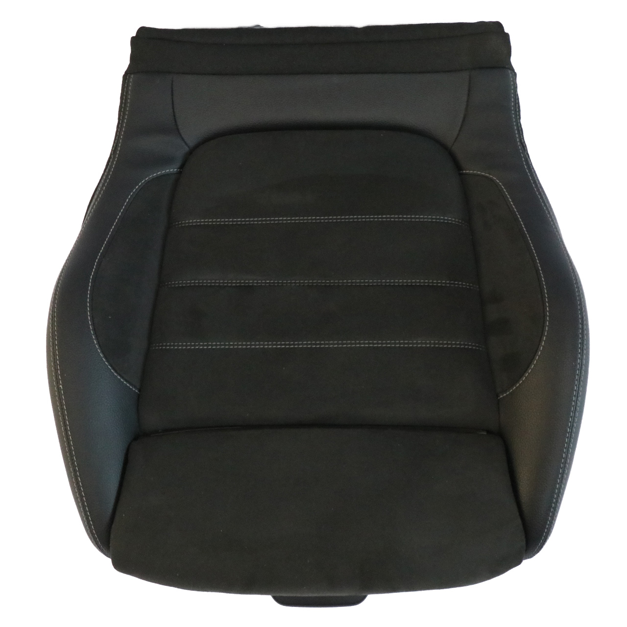 Mercedes C205 Coupe Front Seat Cover Heated Black Cloth Imitation Leather