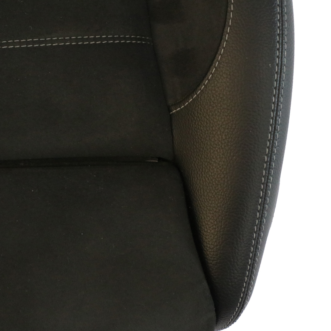 Mercedes C205 Coupe Front Seat Cover Heated Black Cloth Imitation Leather