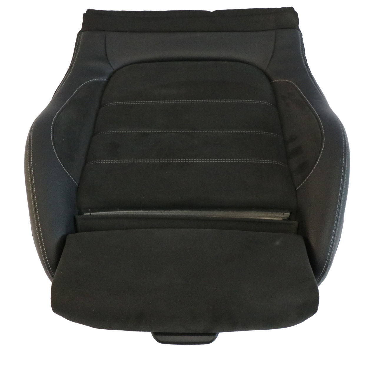 Mercedes C205 Coupe Front Seat Cover Heated Black Cloth Imitation Leather