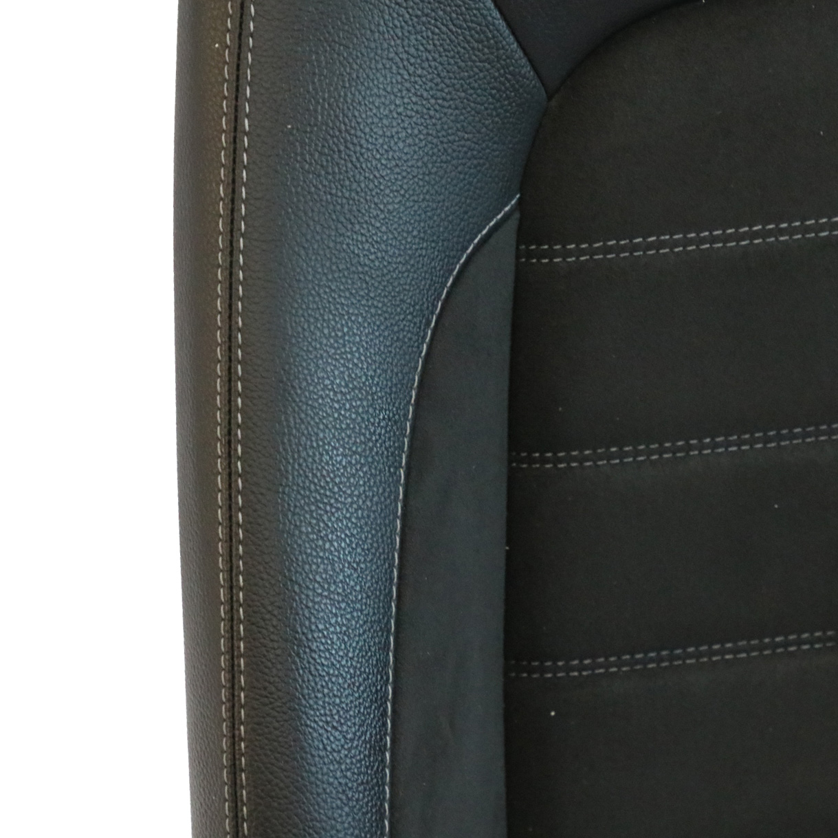 Mercedes C205 Coupe Front Seat Backrest Cover Black Imitation Leather Heated