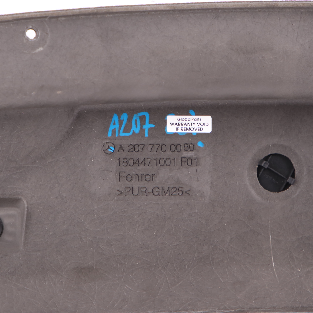 Mercedes A207 Folding Top Roof Front Covering Panel Cover Cabrio A2077700080