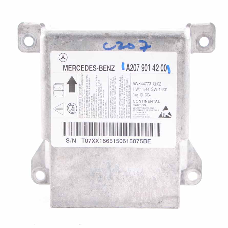 Airbag Module Mercedes W207 C207 Coupe Air Bag SRS Control Unit ECU A2079014200