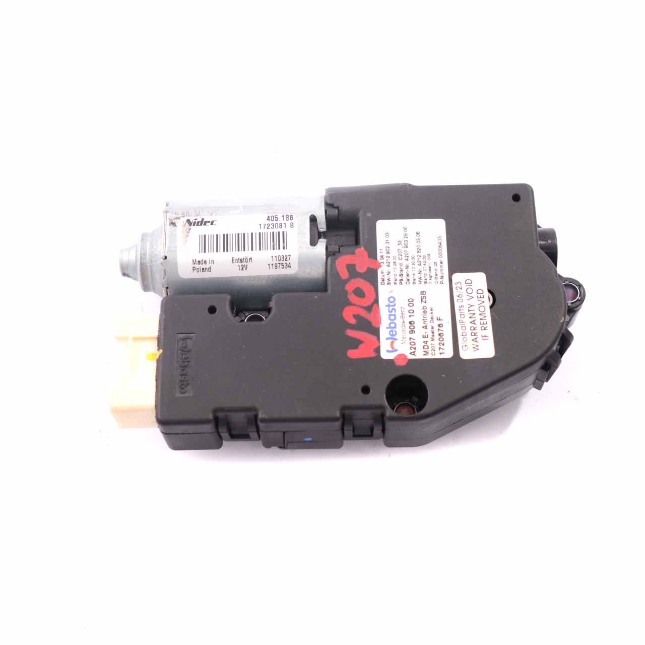 Sunroof Drive Mercedes W204 W207 W212 Sun Roof Motor Actuator Unit A2079061000