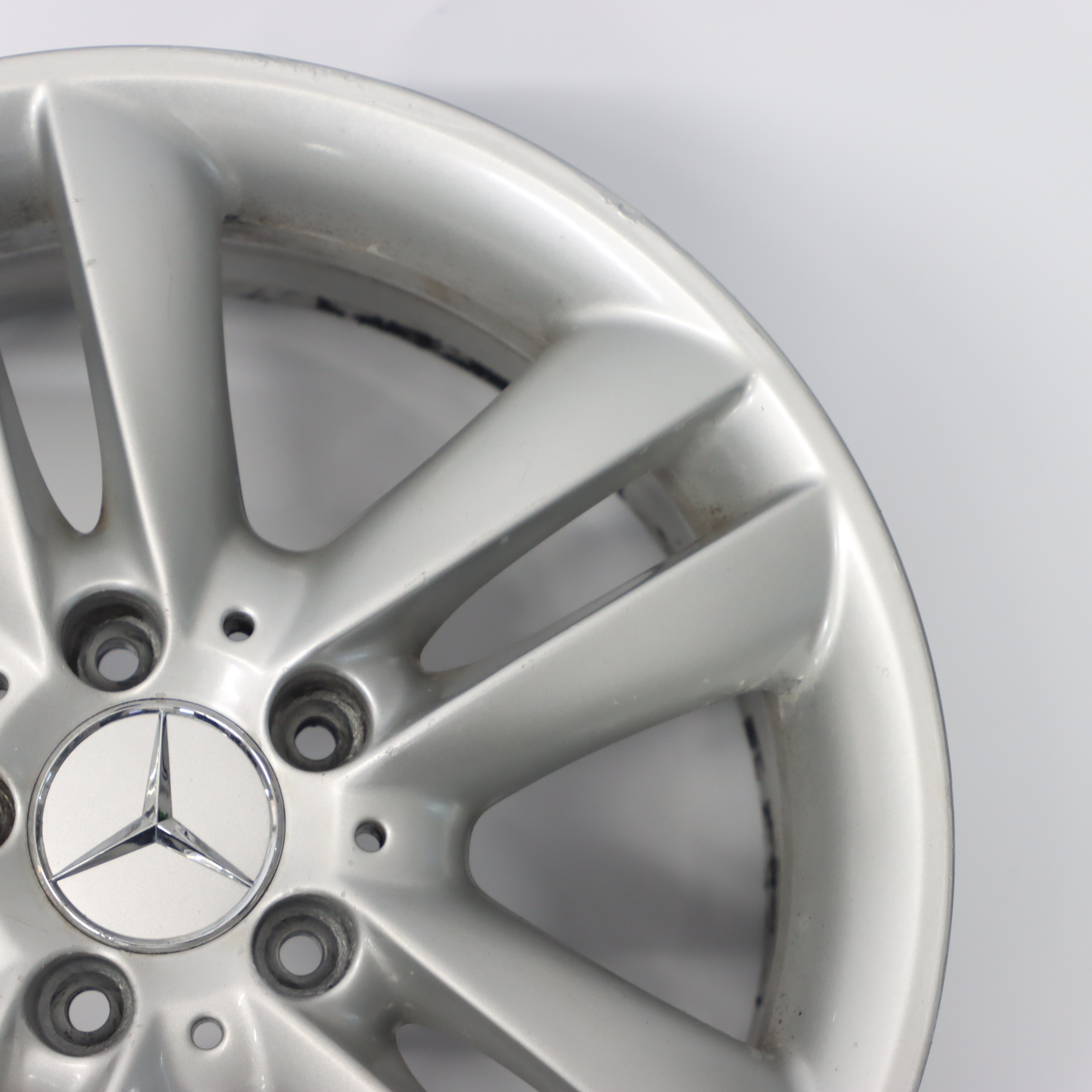 Mercedes C209 Silver Alloy Wheel Rim Double Spoke 17" 7.5J ET:36 A2094014102