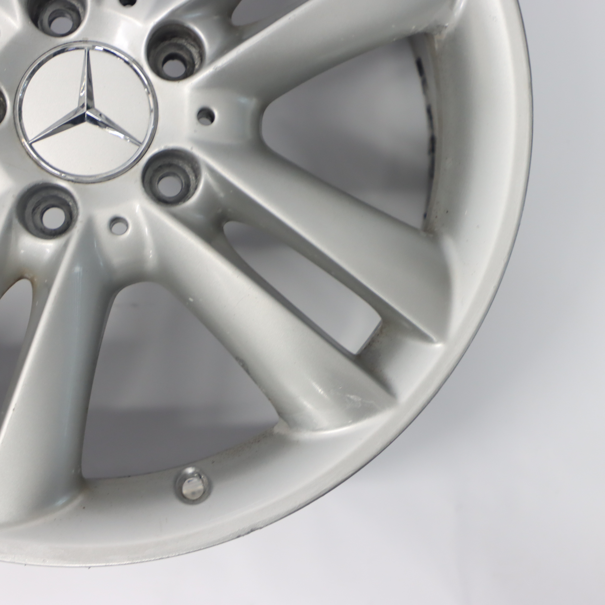 Mercedes C209 Silver Alloy Wheel Rim Double Spoke 17" 7.5J ET:36 A2094014102