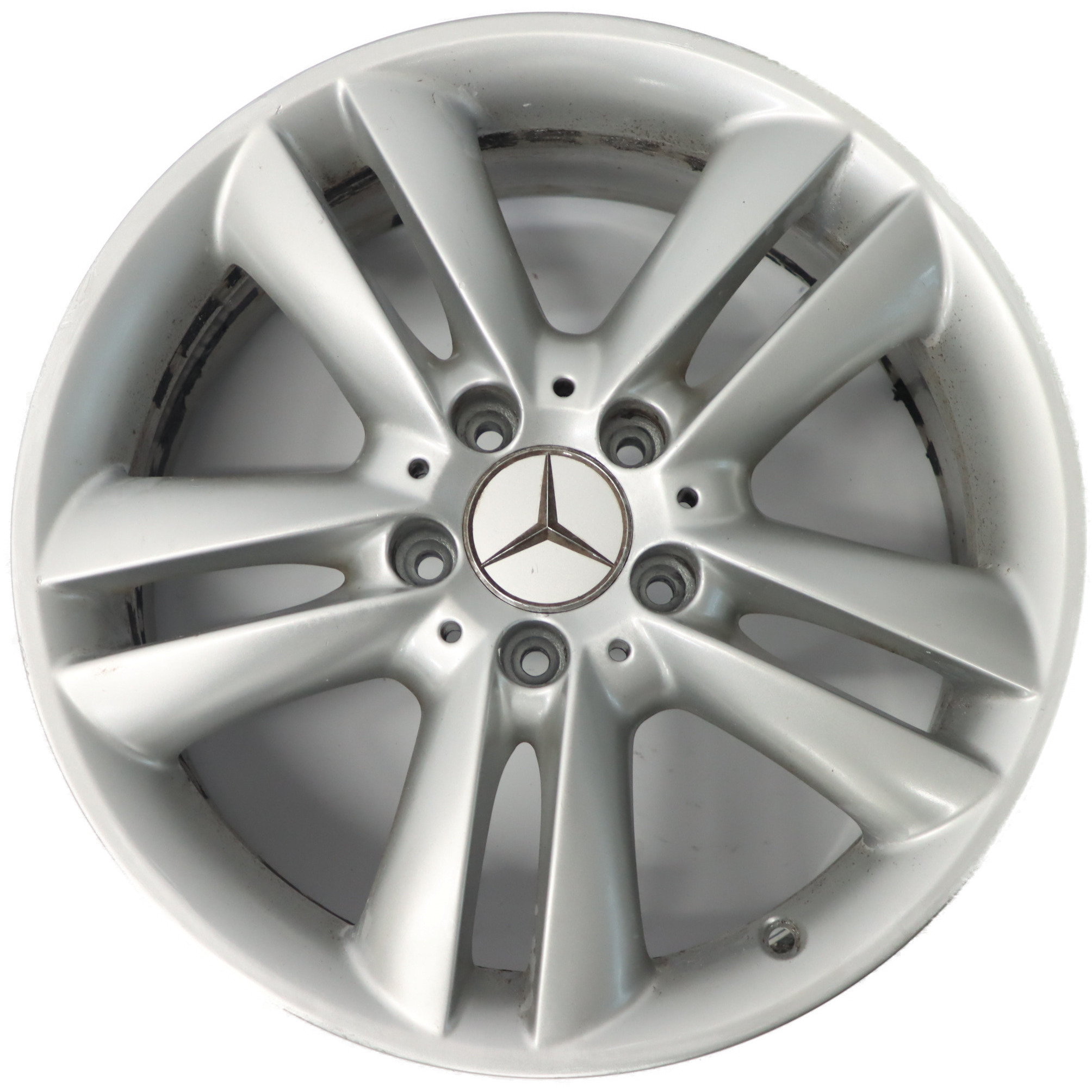 Mercedes C209 Silver Alloy Wheel Rim Double Spoke 17" 7.5J ET:36 A2094014102