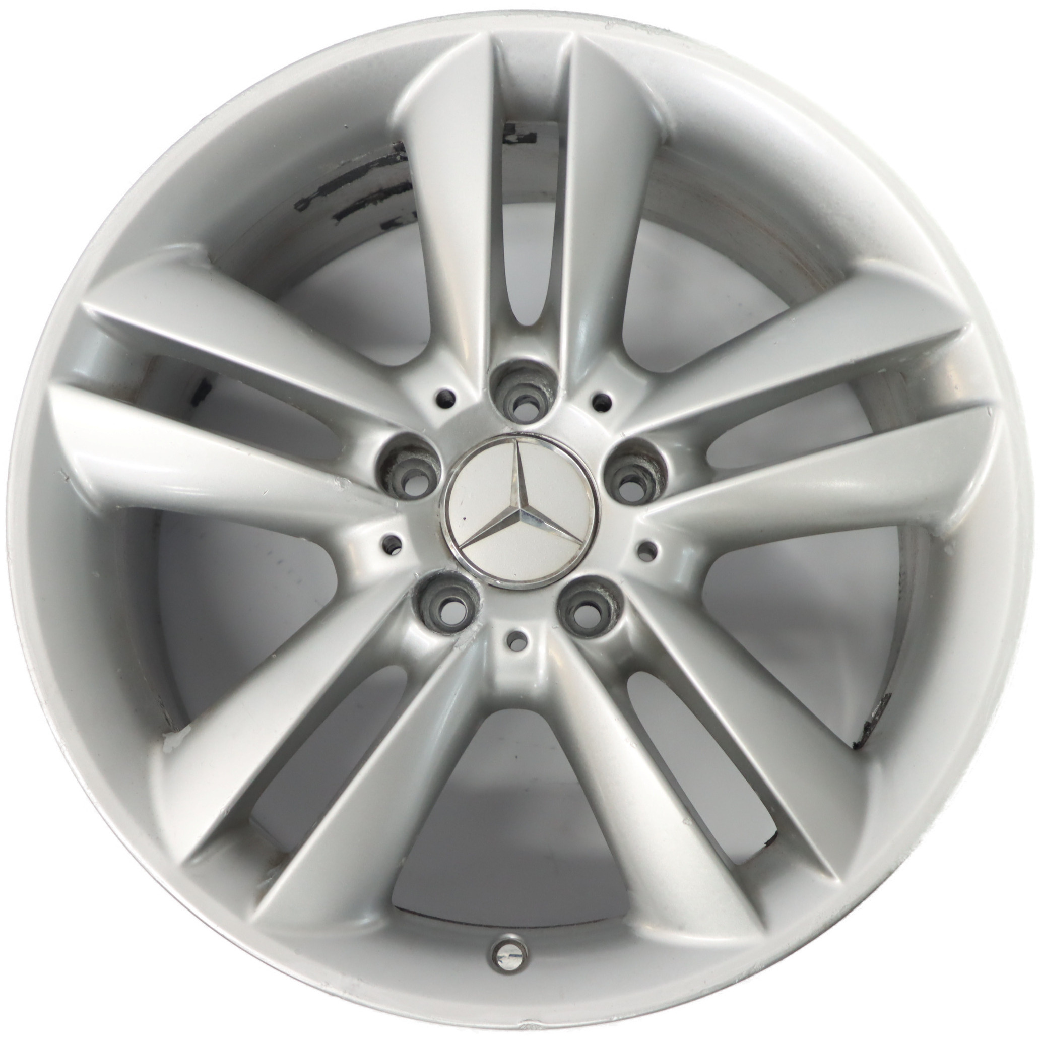 Mercedes C209 Silver Alloy Wheel Rim Double Spoke 17" 8.5J ET:30 A2094014302