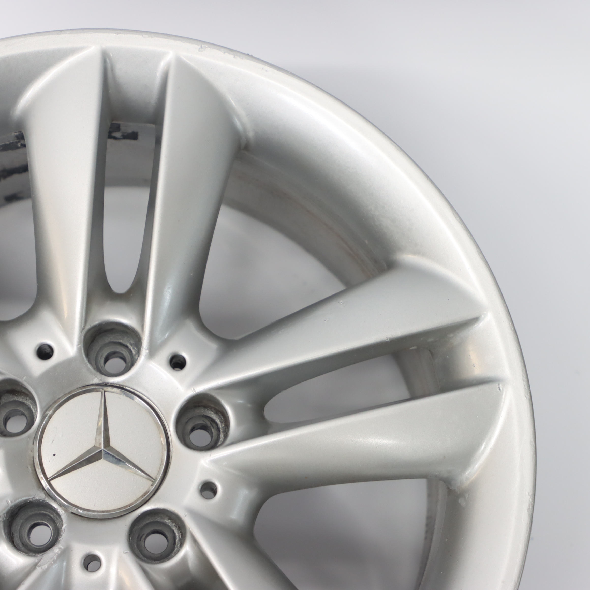 Mercedes C209 Silver Alloy Wheel Rim Double Spoke 17" 8.5J ET:30 A2094014302