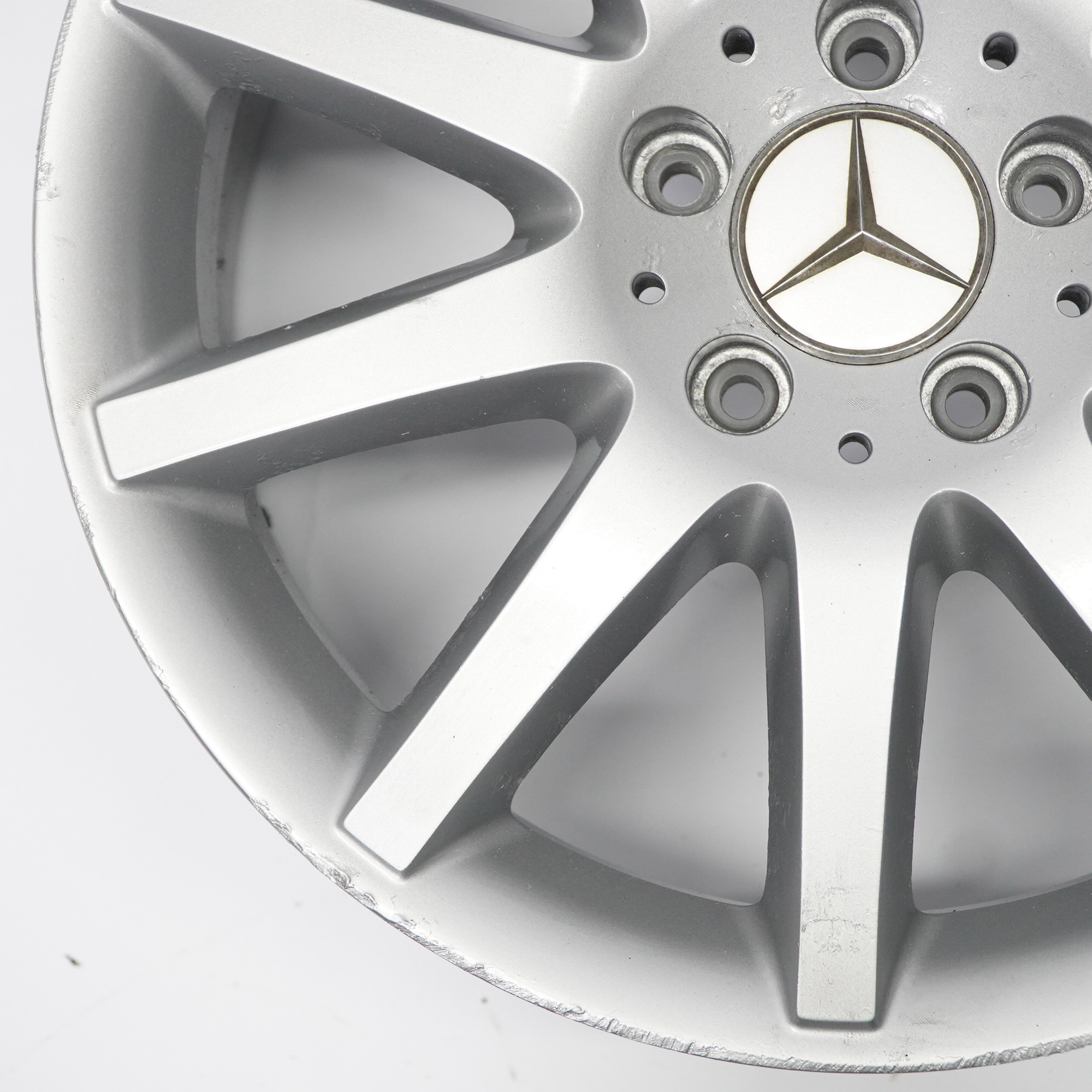 Mercedes C209 Silver Alloy Wheel Rim Double Spoke 17" 7.5J ET:36 A2094014402