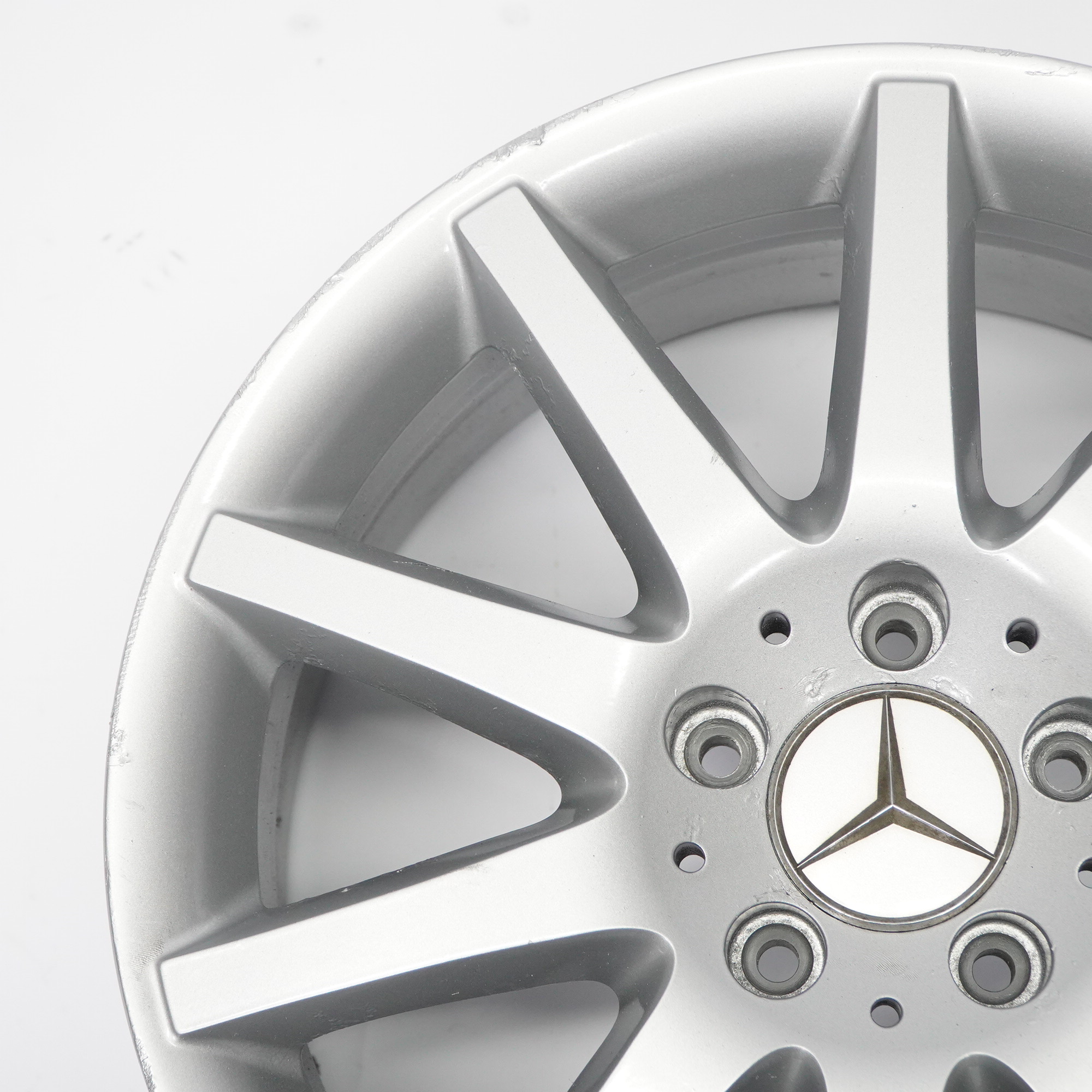 Mercedes C209 Silver Alloy Wheel Rim Double Spoke 17" 7.5J ET:36 A2094014402