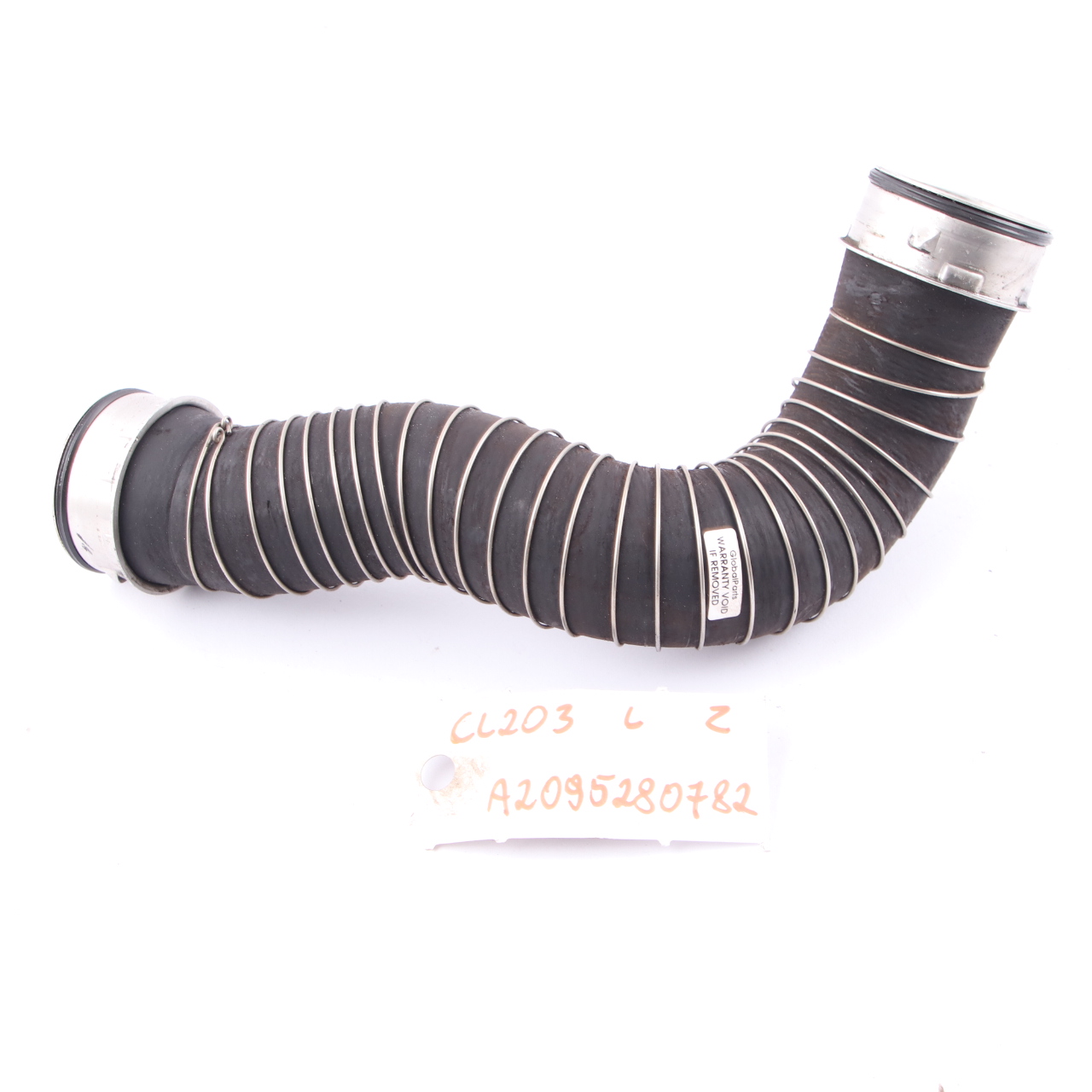 Mercedes CL203 C209 Air Intake Hose Intercooler Charge Pipe Petrol A2095280782