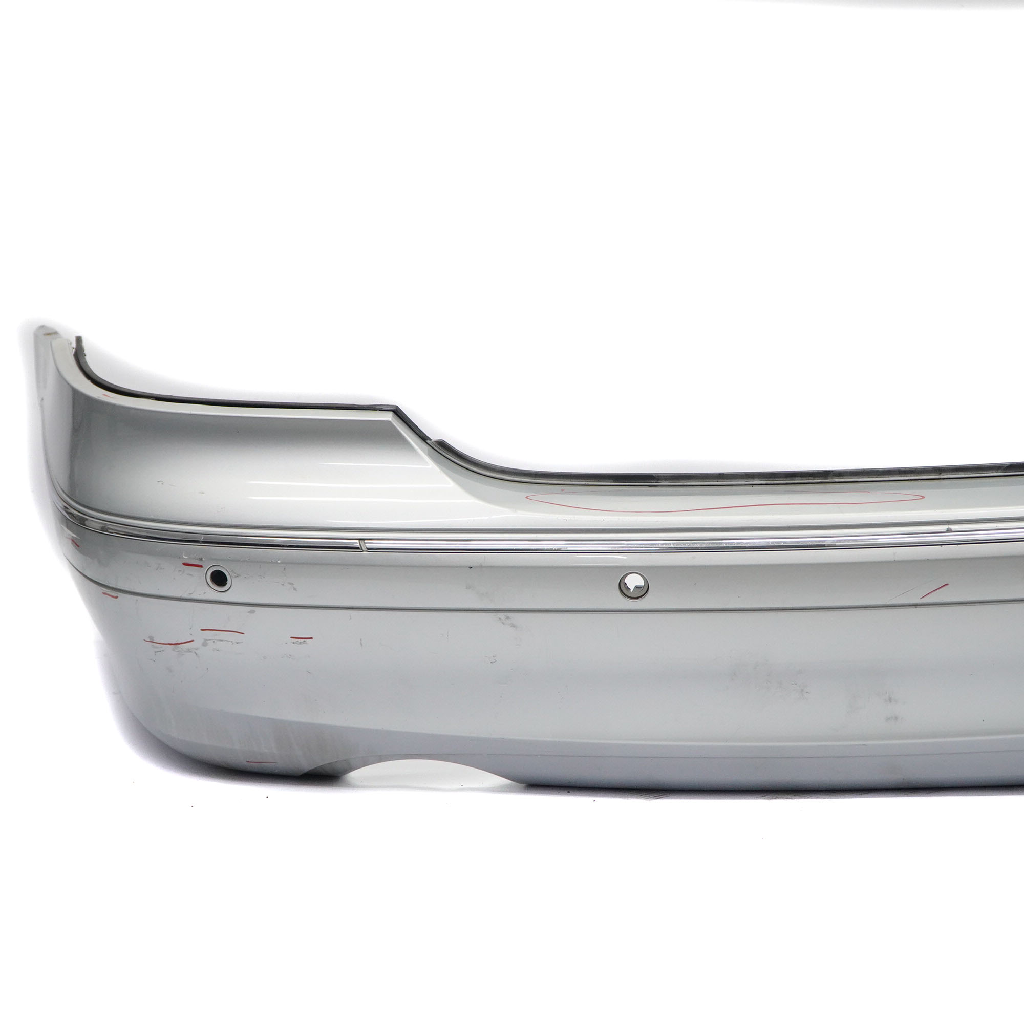 Mercedes W209 Rear Bumper Trim Panel Covering Iridium Silver Metallic - 775