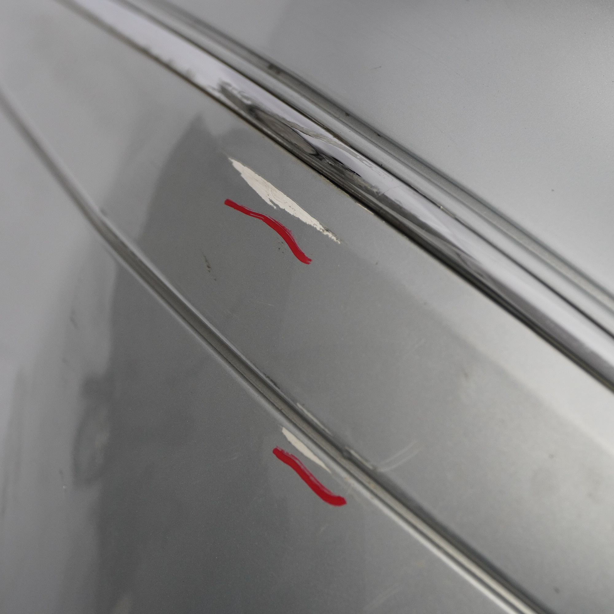 Mercedes W209 Rear Bumper Trim Panel Covering Iridium Silver Metallic - 775