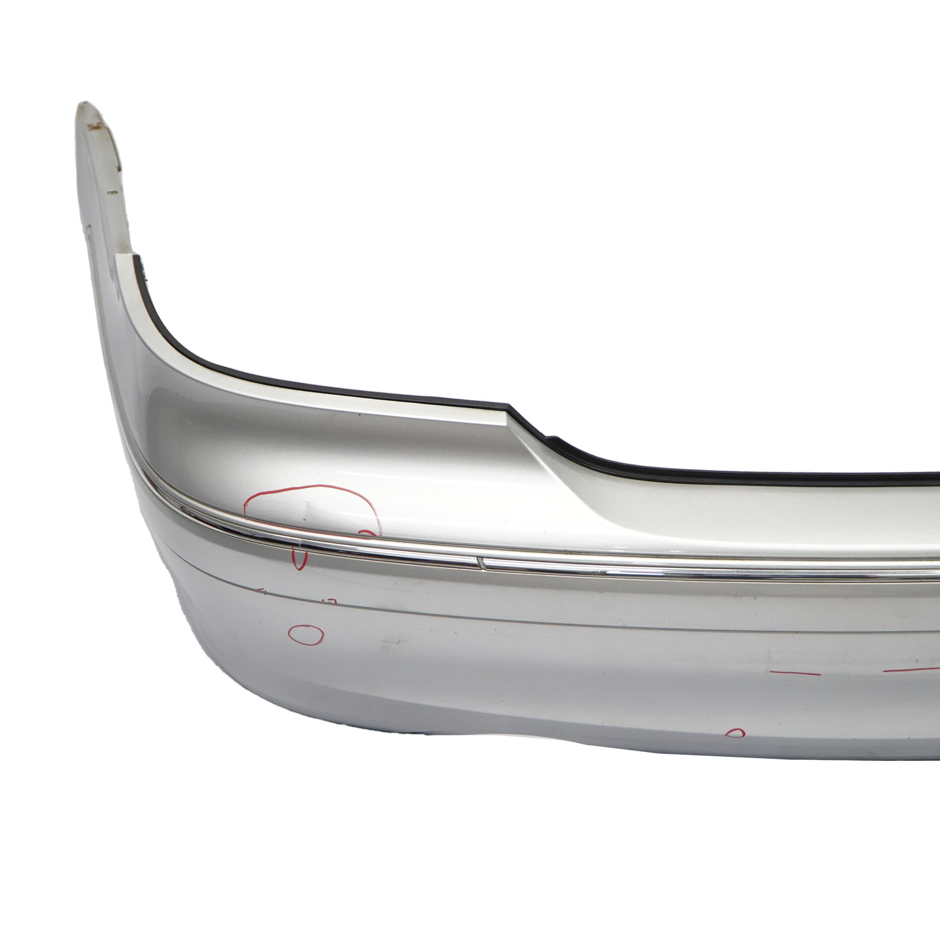 Mercedes W209 Rear Bumper Trim Panel Covering Iridium Silver Metallic - 775