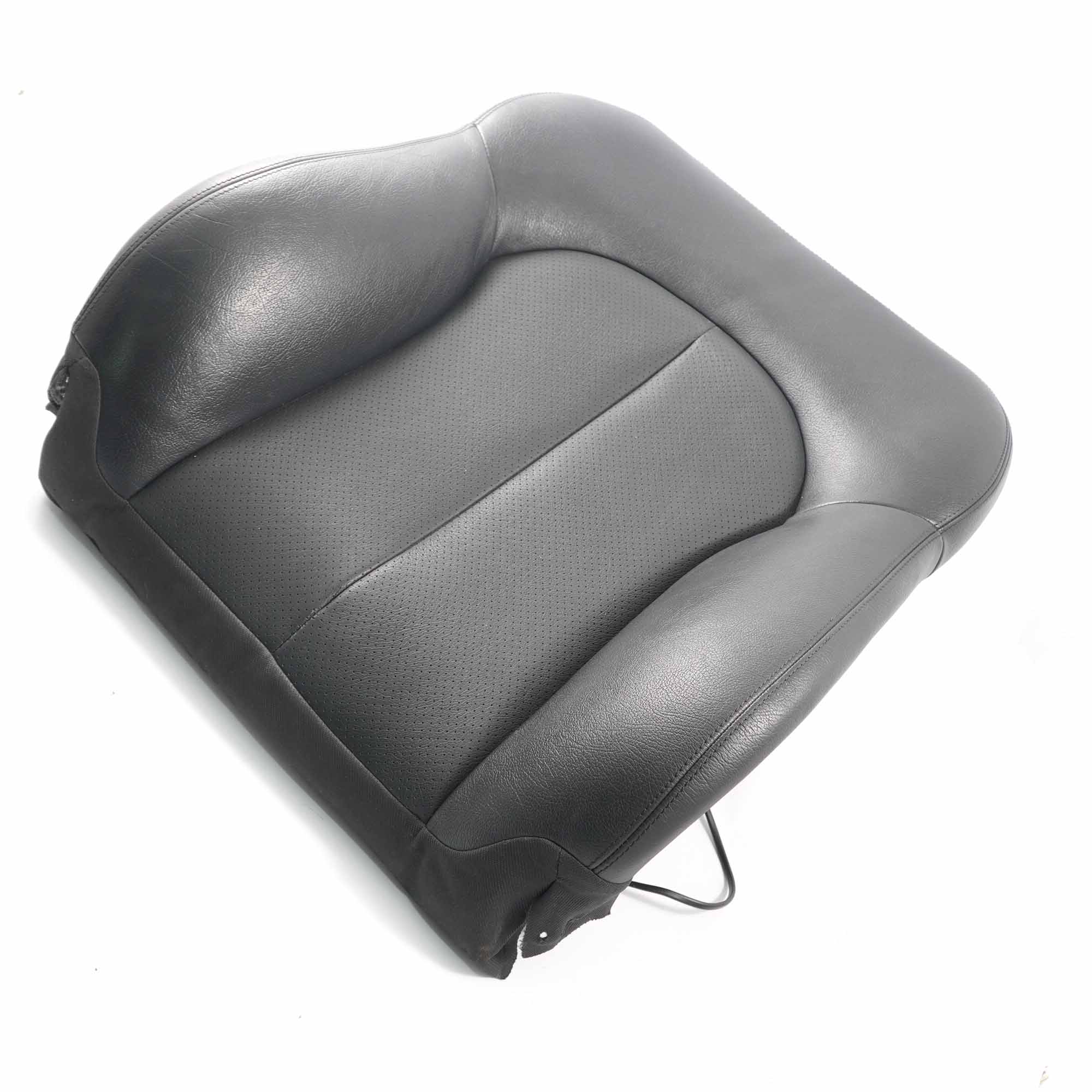 Mercedes C209 Front Seat Cover Heated Backrest Black Leather Right O/S