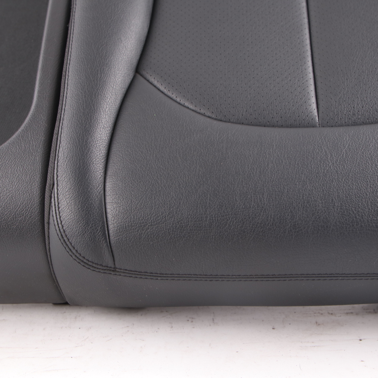 Mercedes C209 Seat Cover Rear Left N/S Cushion Covering Black Leather Nappa