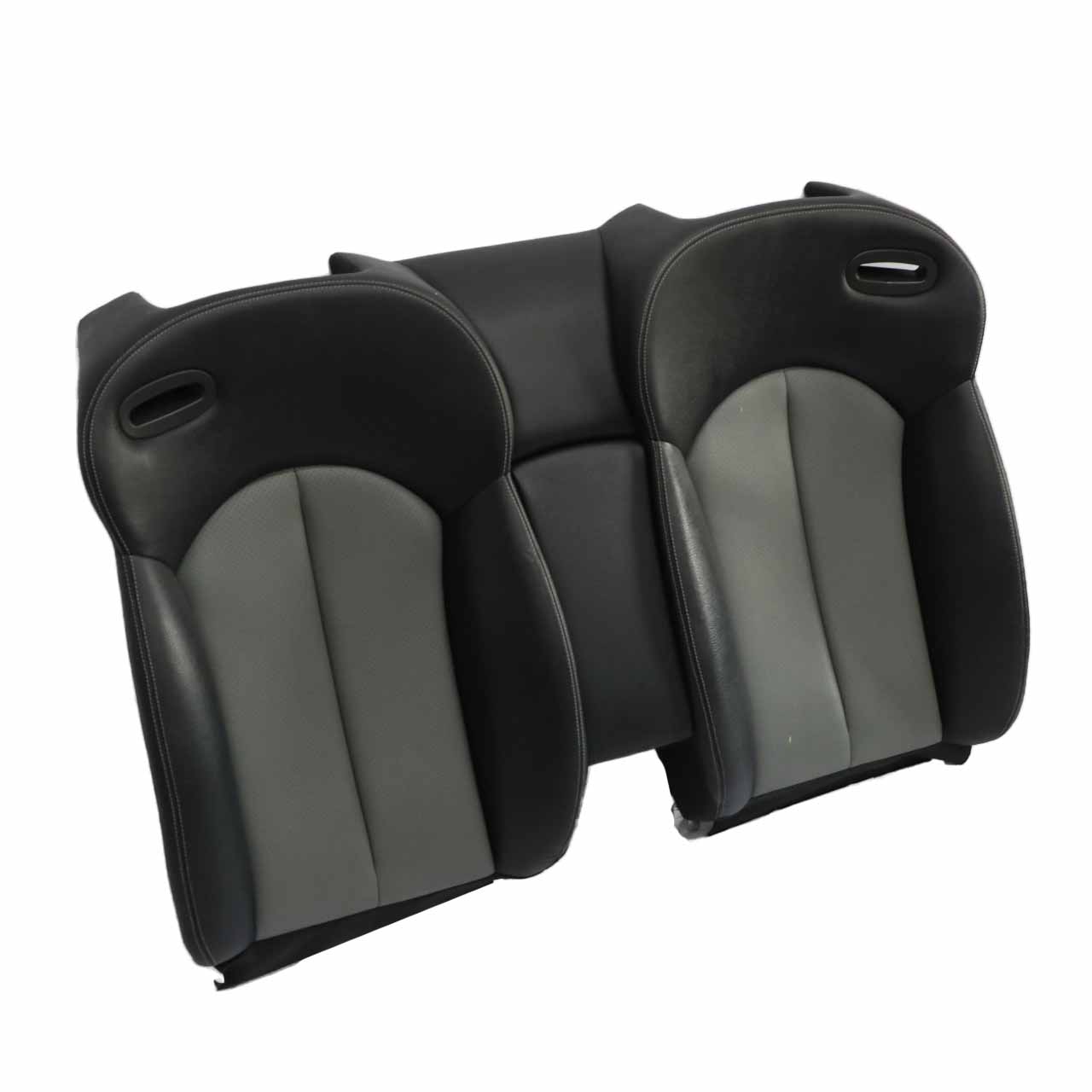 Mercedes A209 Cabrio Rear Seat Backrest Back Rest Covering Black Grey Leather